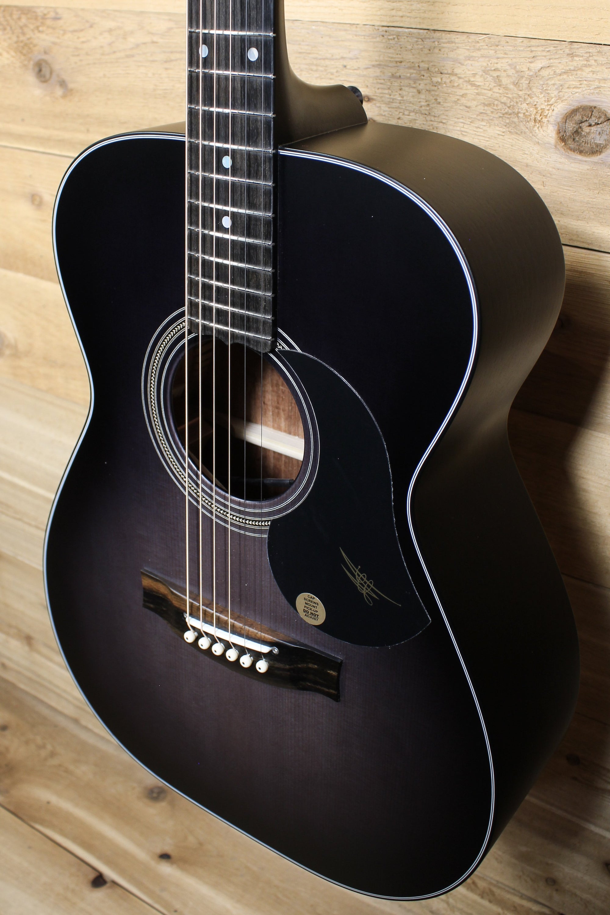 Maton EBG808 Custom w/ AA Sitka Spruce & Blackwood w/ Ghost Black Finish ID-13694 - Artisan Guitars