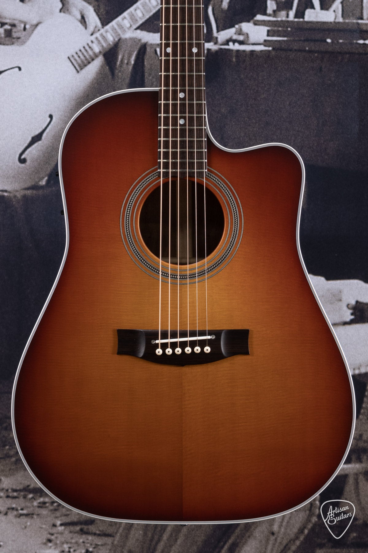 Maton Guitars Cherry Sunburst Dreadnought Prototype - 16191