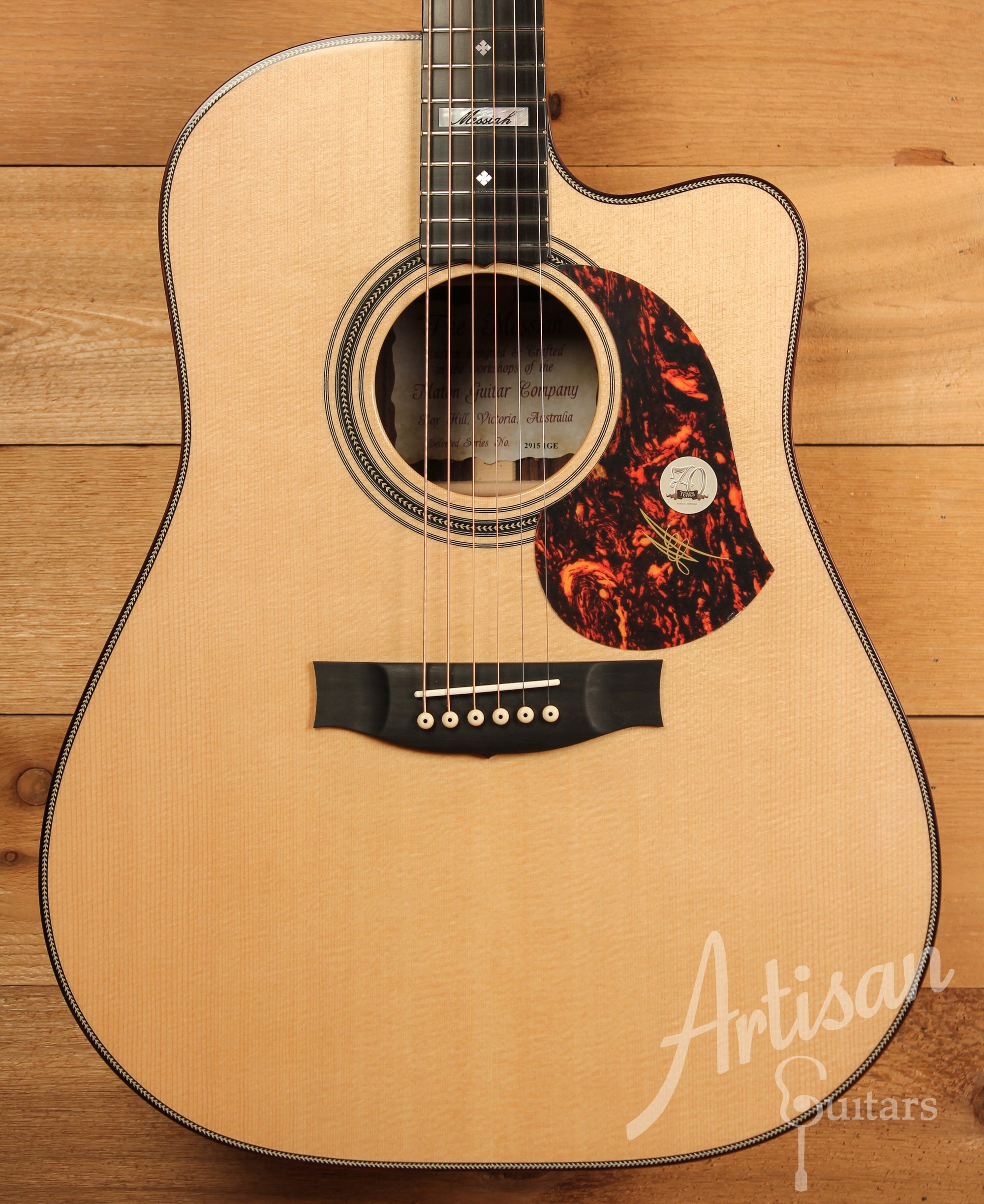 Maton EM100C Messiah Guitar Sitka Spruce and Indian Rosewood ID-11447 - Artisan Guitars