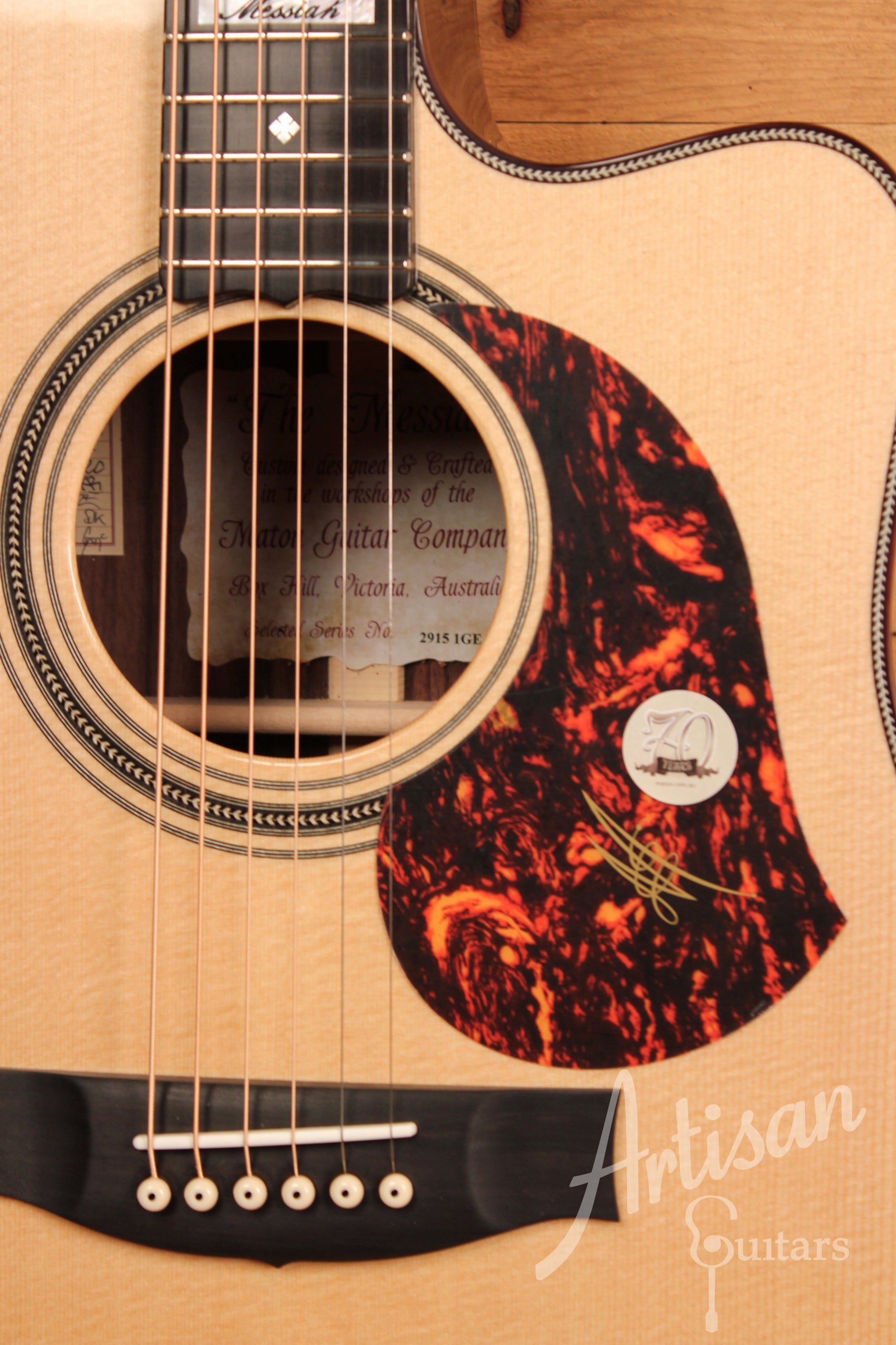 Maton EM100C Messiah Guitar Sitka Spruce and Indian Rosewood ID-11447 - Artisan Guitars