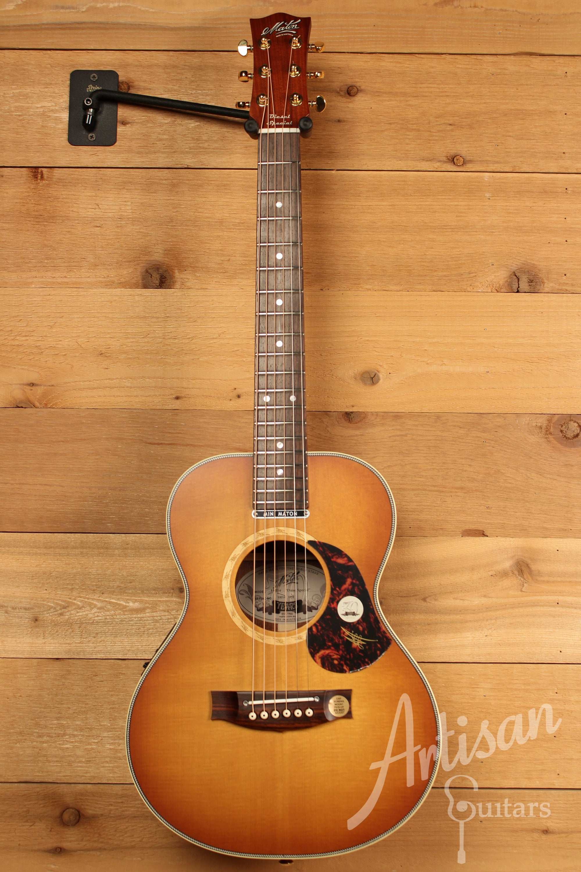Maton EMD6 Mini Maton Diesel Sitka with Blackwood and Vintage Amber Sunburst ID-11462 - Artisan Guitars