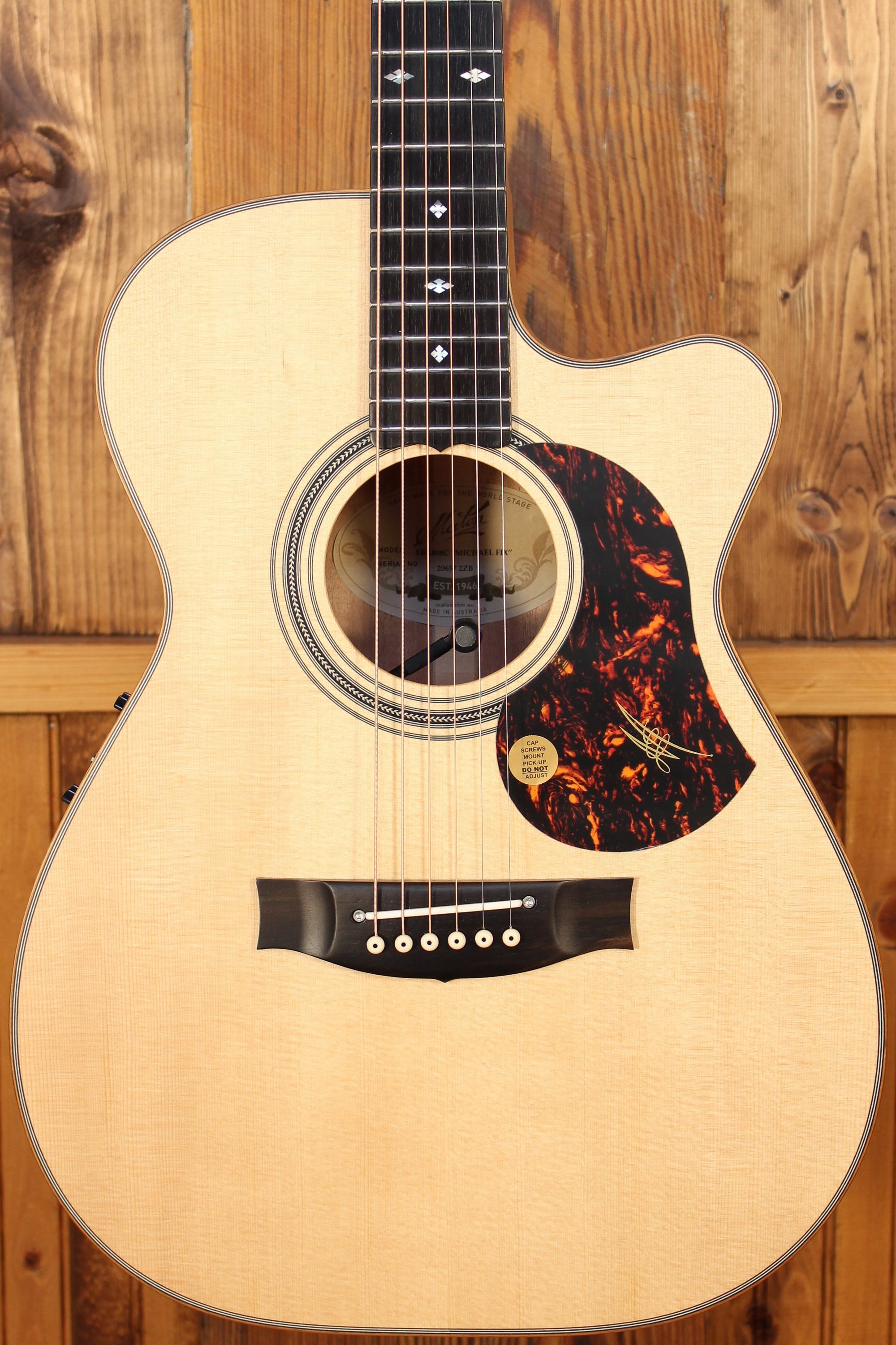 Maton EBG 808C MIC FIX Michael Fix Signature Guitar Sitka & Queensland Maple w/ Cutaway - Artisan Guitars
