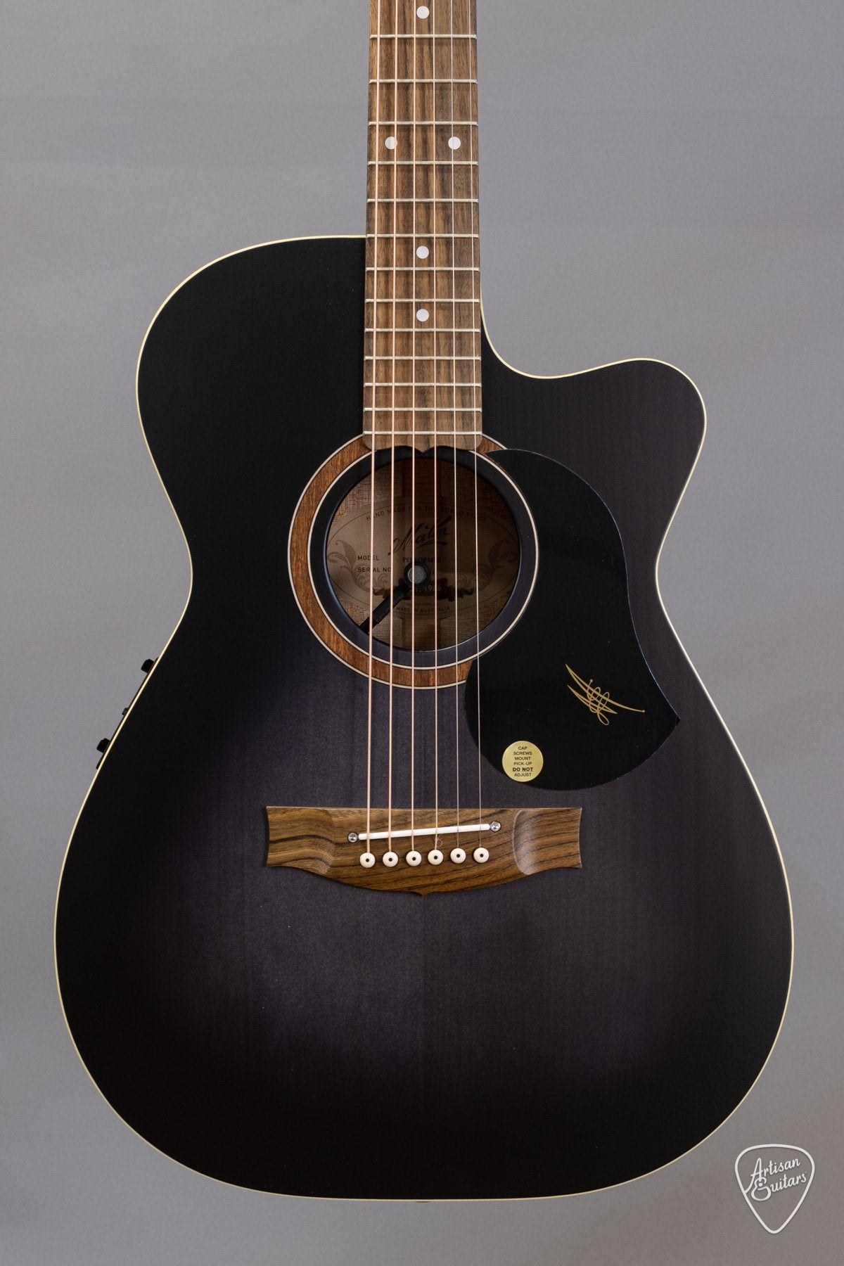 Maton Custom Performer Series Bunya and Queensland Maple with Cutaway in Ghost Black Finish ID-15079 - Artisan Guitars