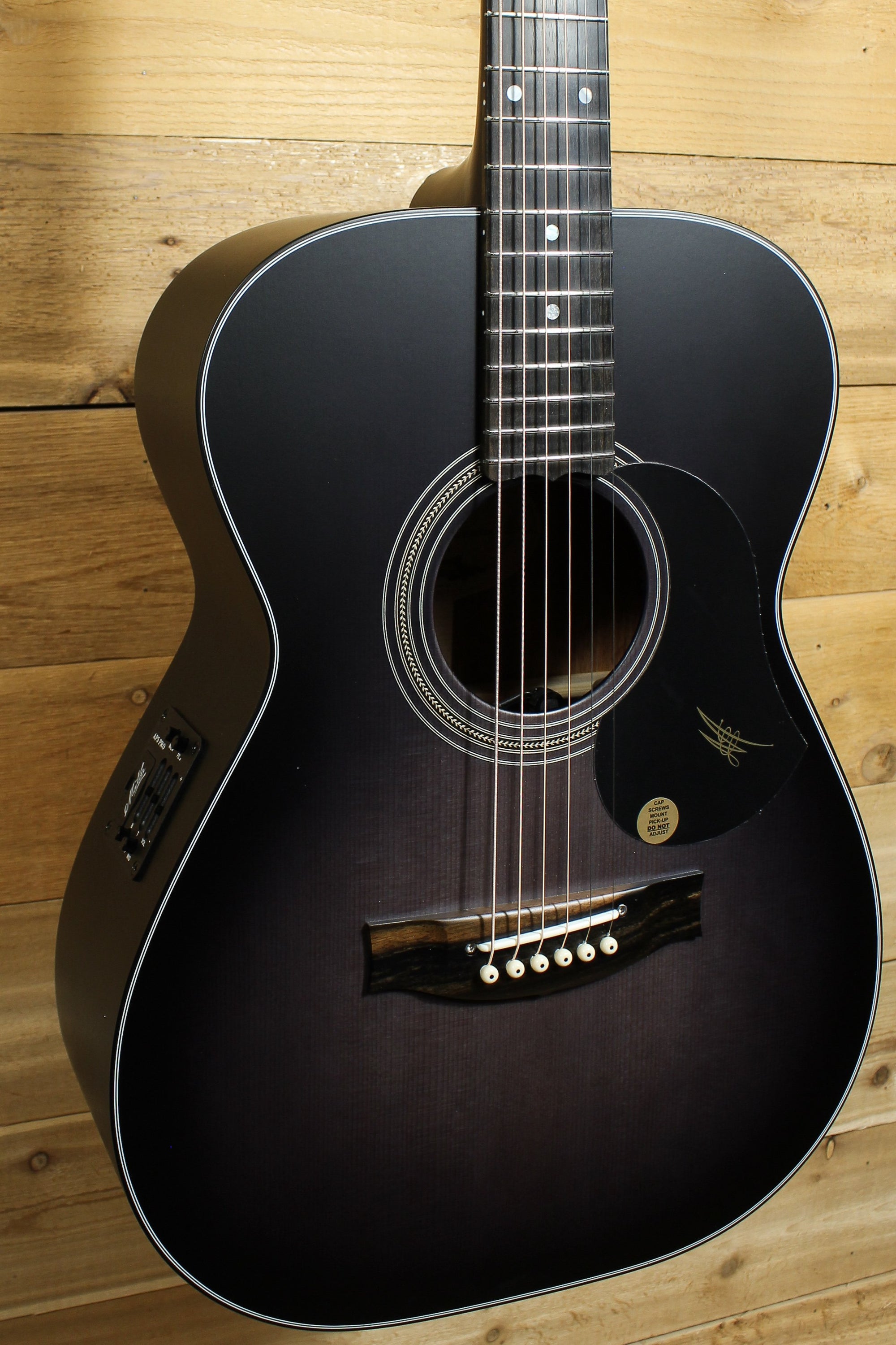 Maton EBG808 Custom w/ AA Sitka Spruce & Blackwood w/ Ghost Black Finish ID-13694 - Artisan Guitars