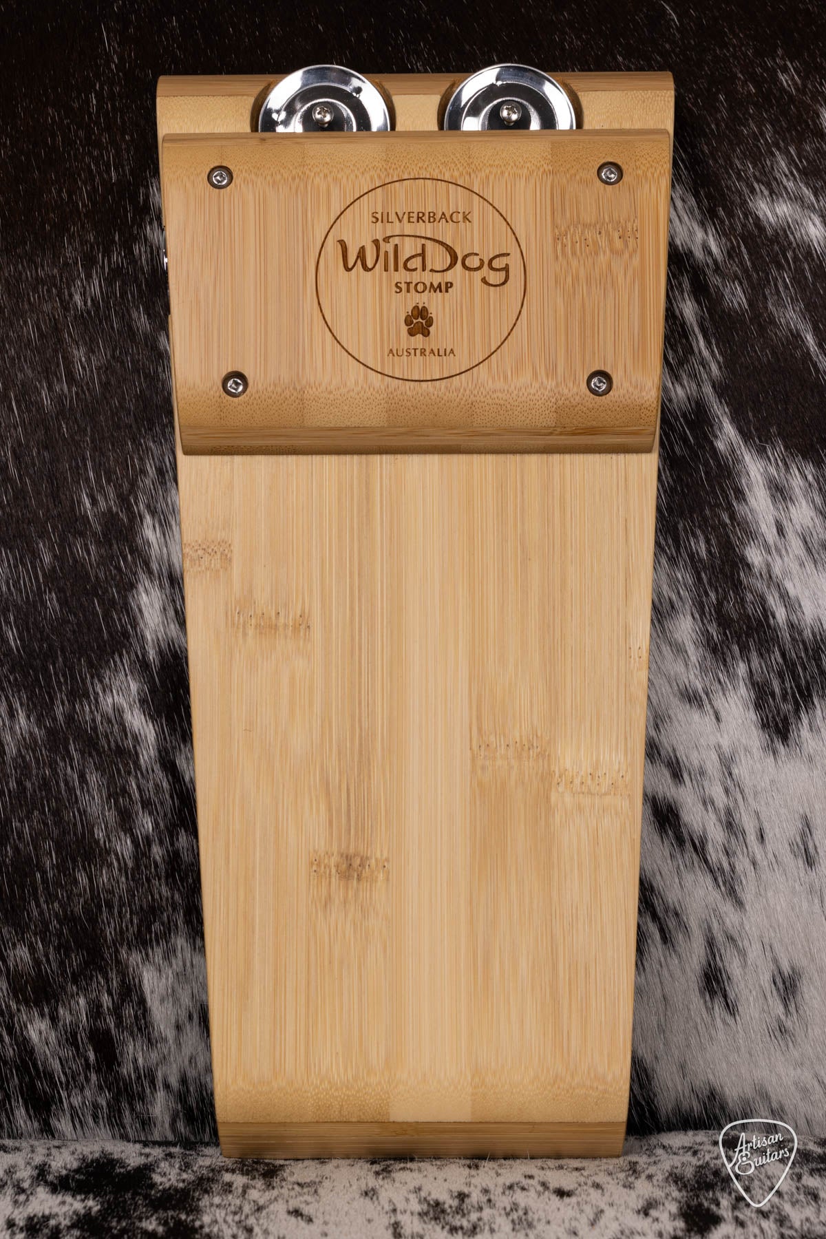 Wild Dog Silverback Stomp Box w/ Bamboo Timber & Tamborine Jingles - WD-351022