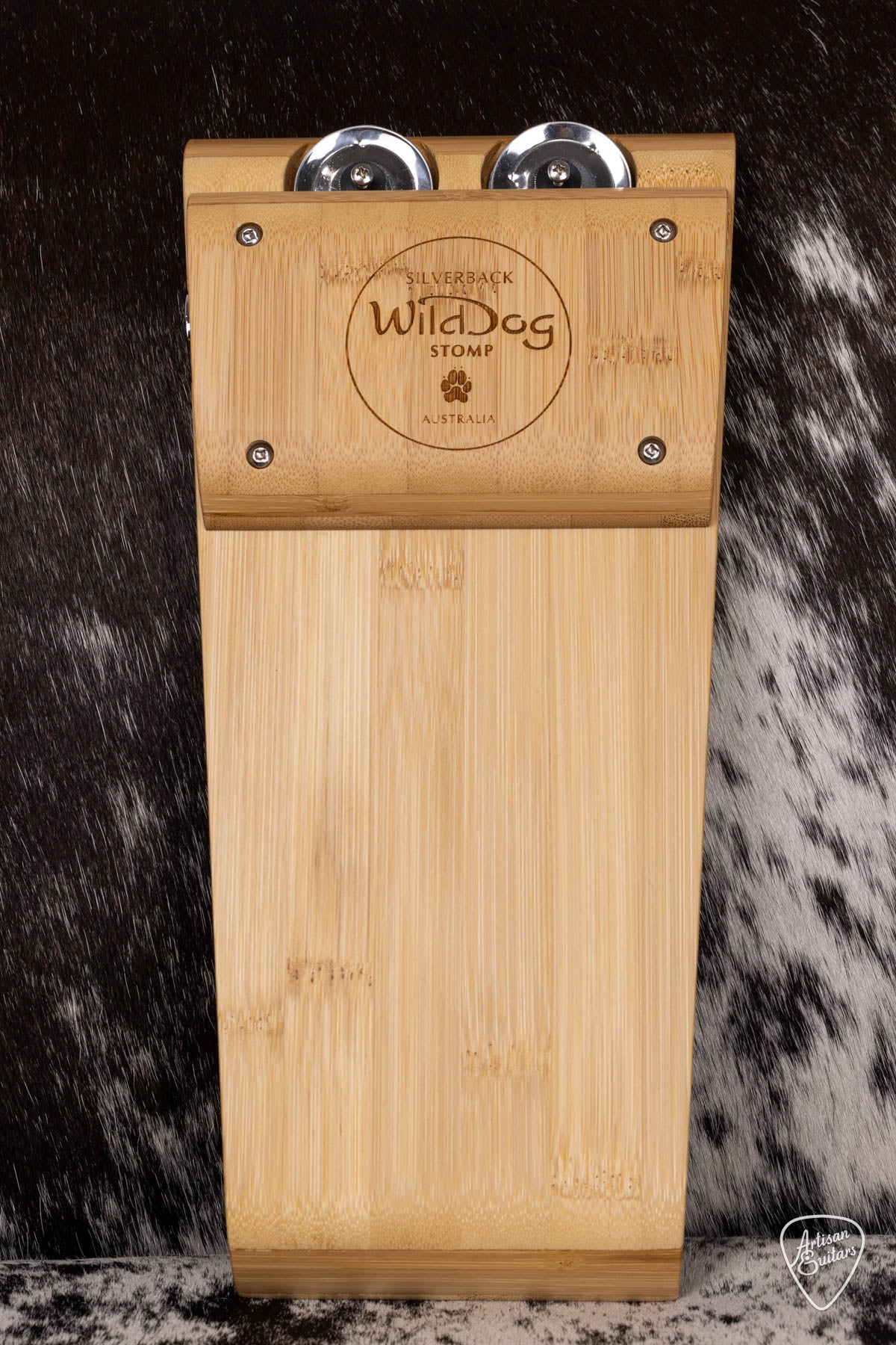 Wild Dog Silverback Stomp Box w/ Bamboo Timber & Tamborine Jingles - WD-391022