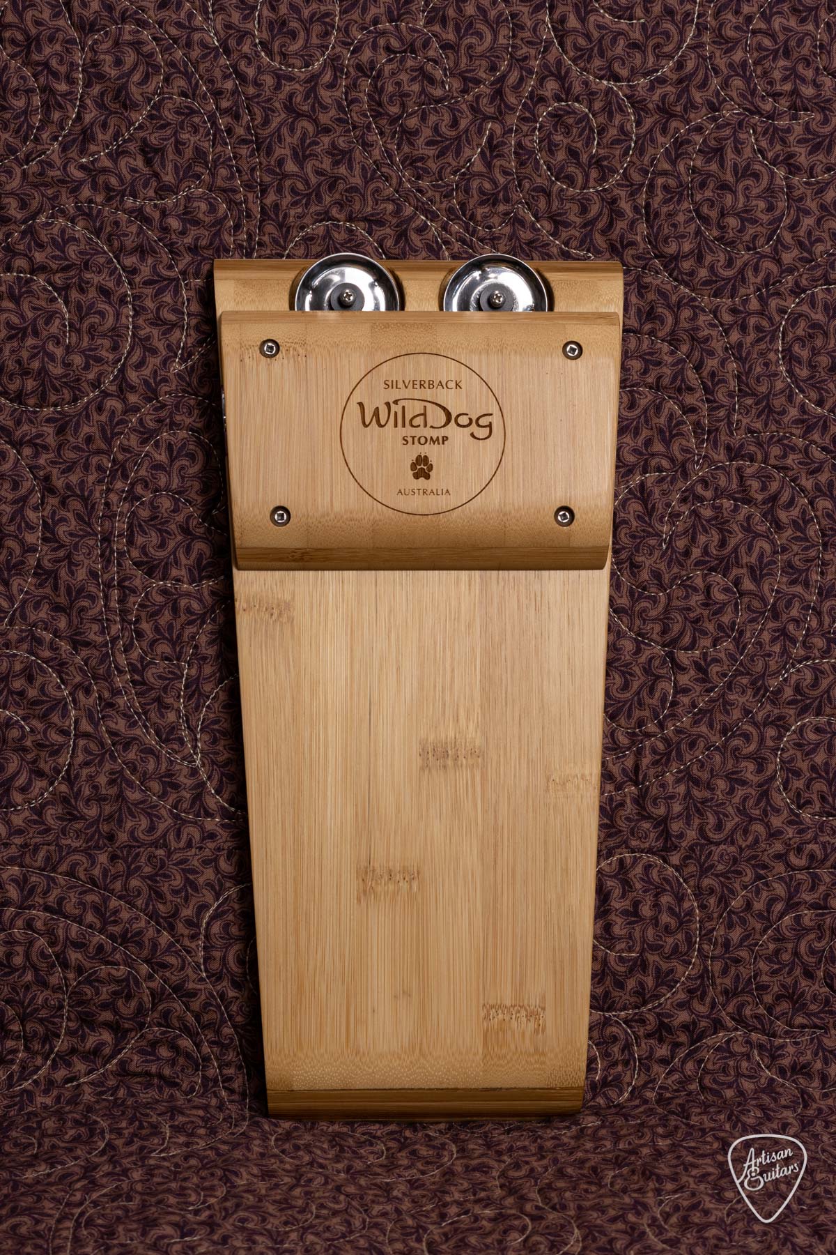 Wild Dog Silverback Stomp Box w/ Bamboo Timber & Tamborine Jingles - WD-401022