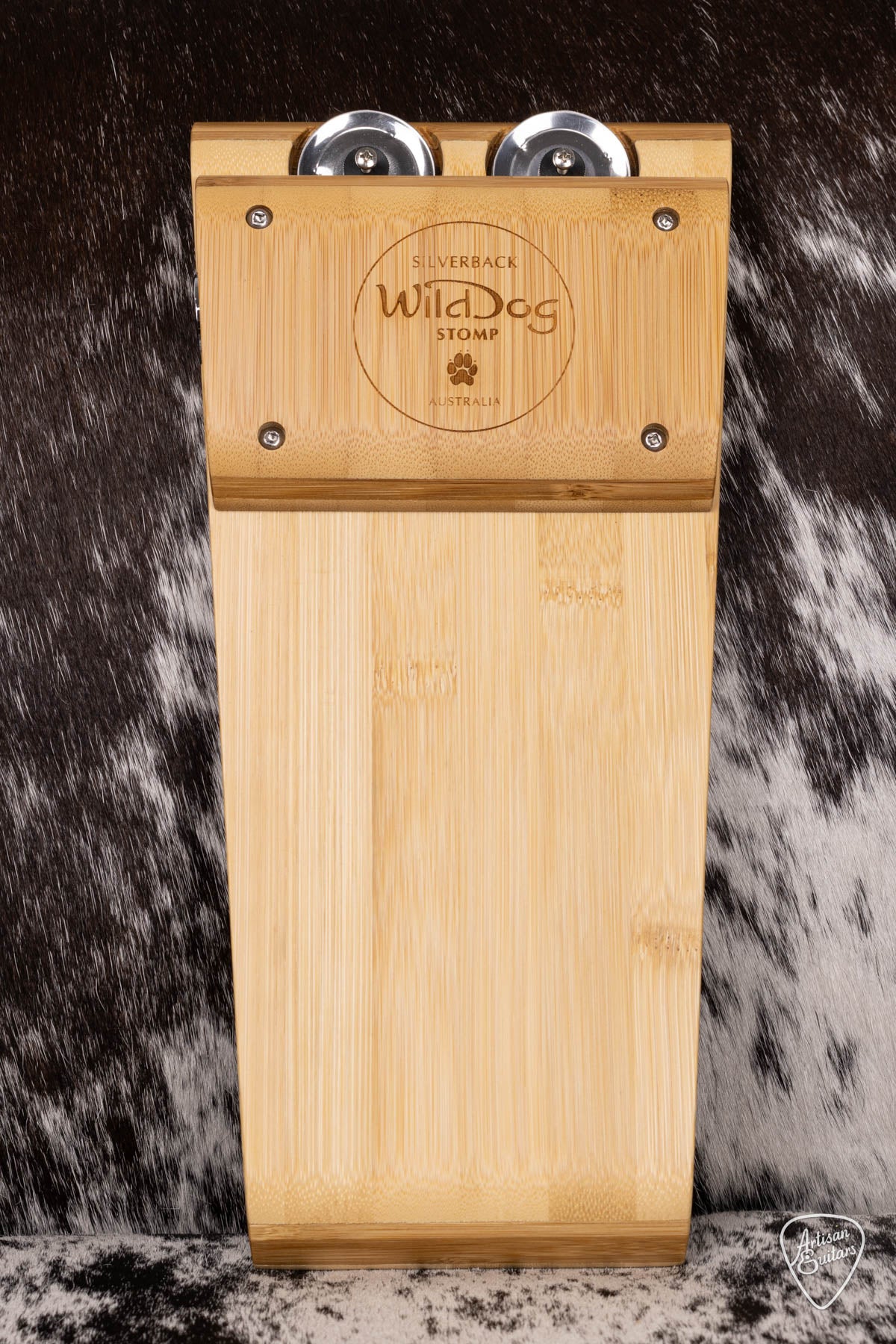 Wild Dog Silverback Stomp Box w/ Bamboo Timber & Tamborine Jingles - WD-411022