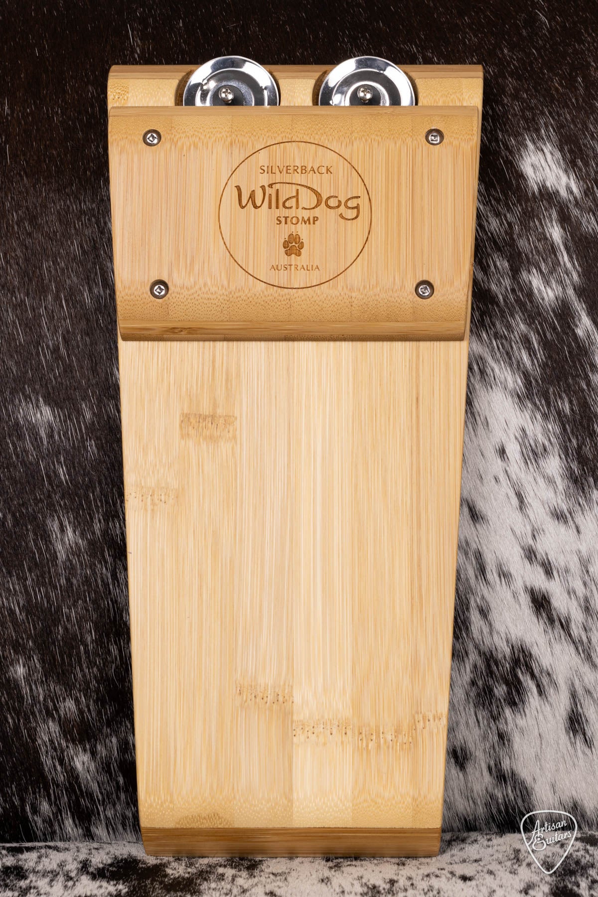 Wild Dog Silverback Stomp Box w/ Bamboo Timber & Tamborine Jingles - WD-421022