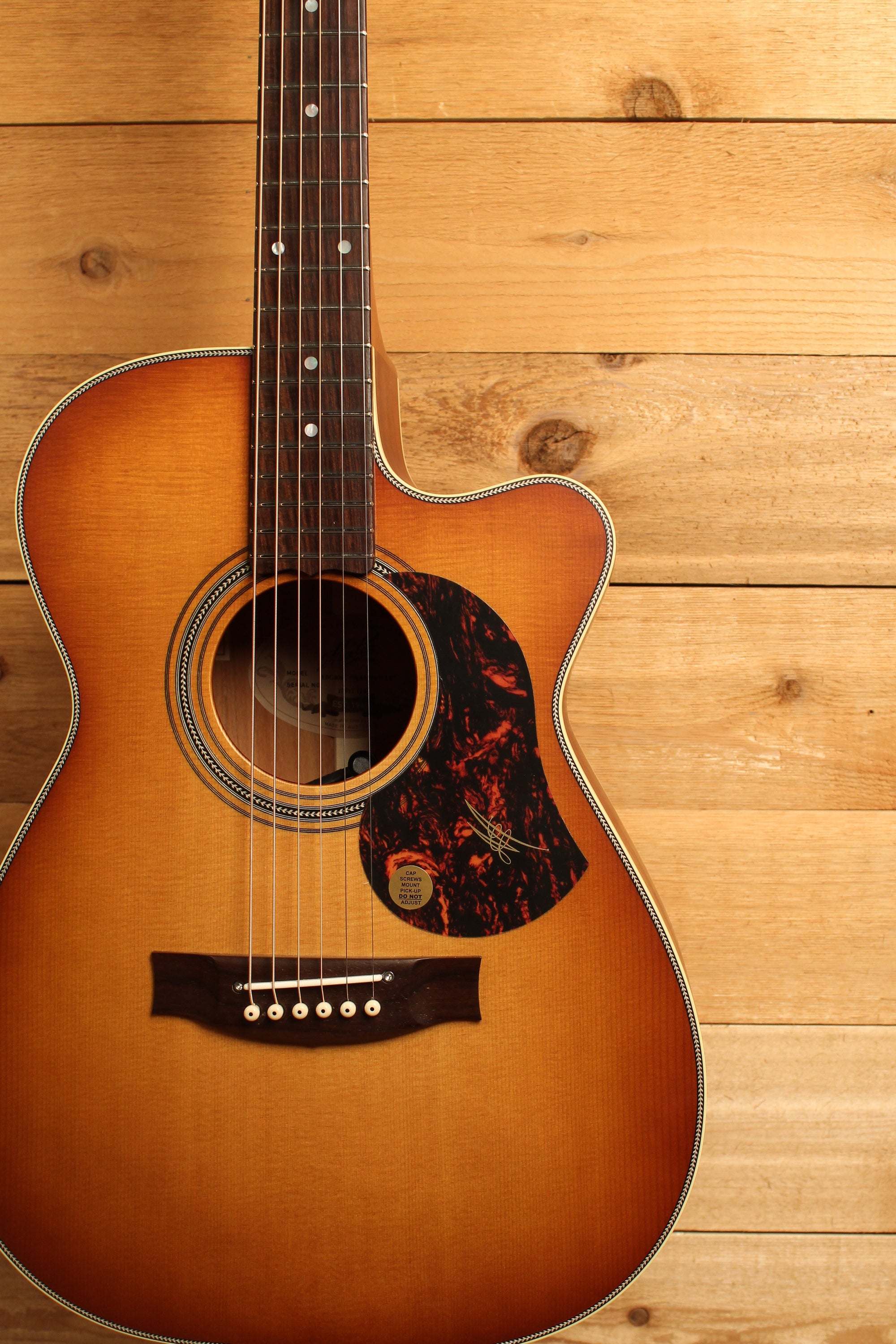 Maton EBG808C Nashville Series Sitka Spruce and Blackwood, Vintage Amber Sunburst and Cutaway ID-13078 - Artisan Guitars