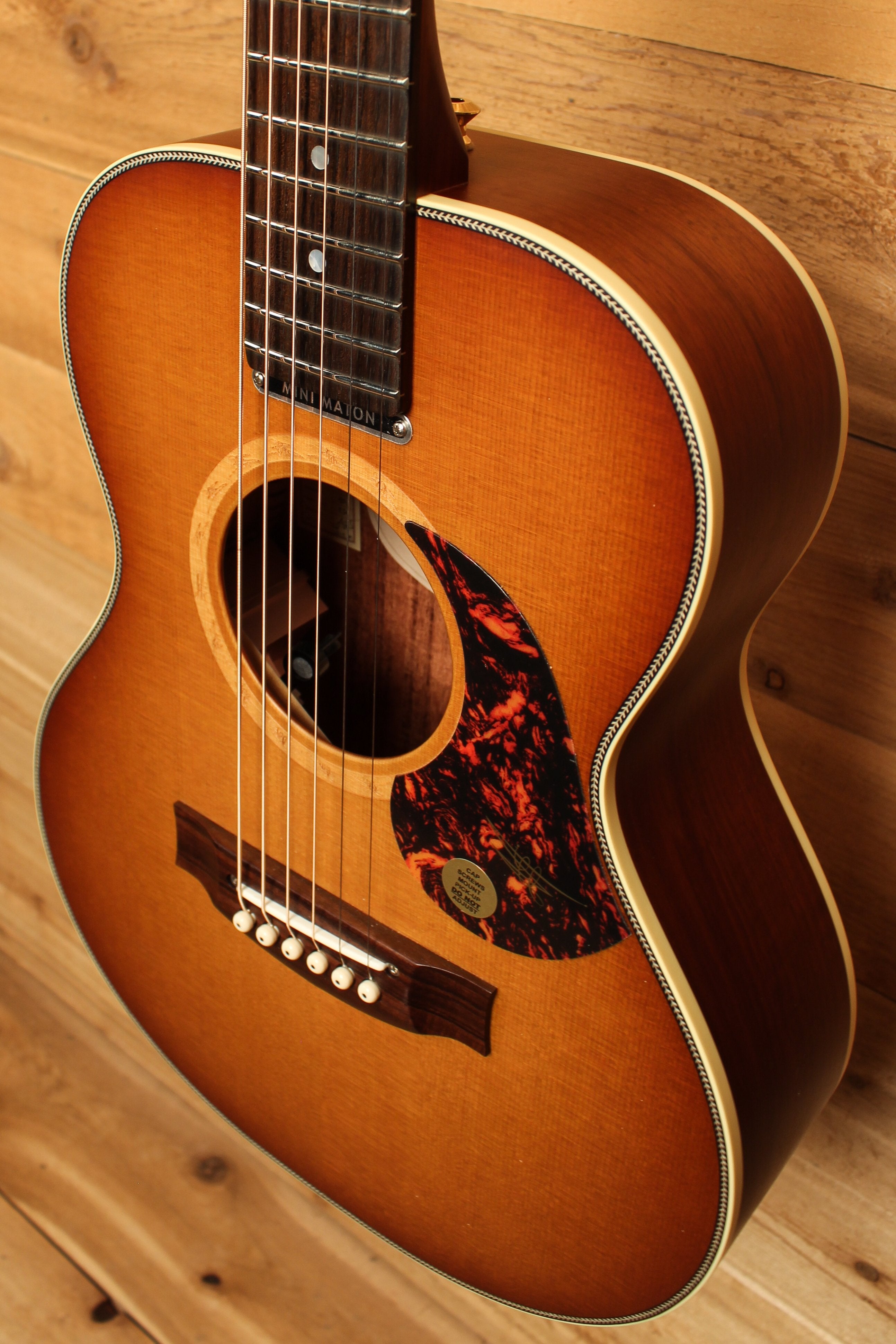 Maton EMD6 Mini Maton Diesel Sitka with Blackwood and Vintage Amber Sunburst ID-13537 - Artisan Guitars