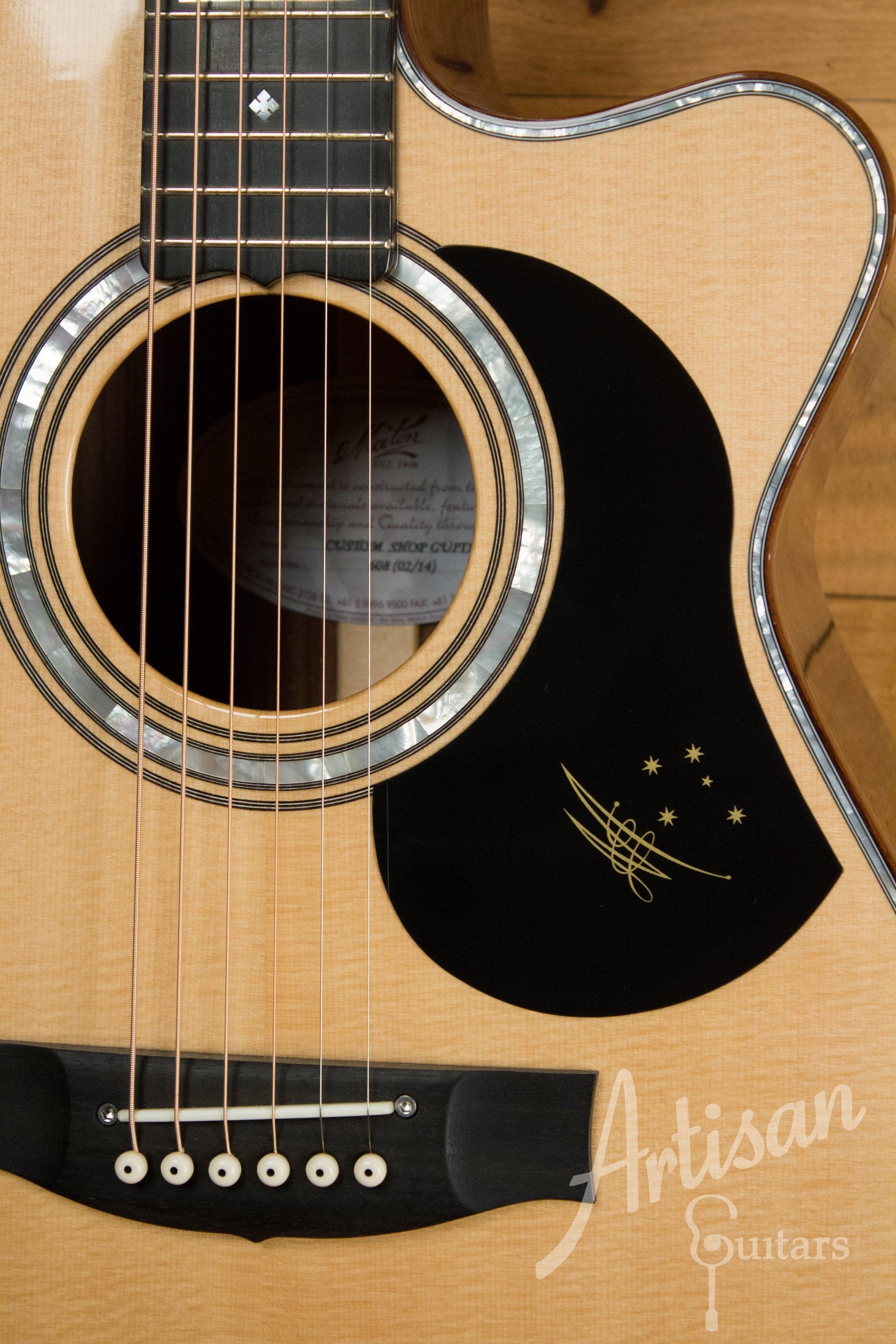 Maton EM100C 808 Custom Shop Messiah Series with Sitka and Indian Rosewood Cutaway Pre-Owned 2014 ID-11204 - Artisan Guitars