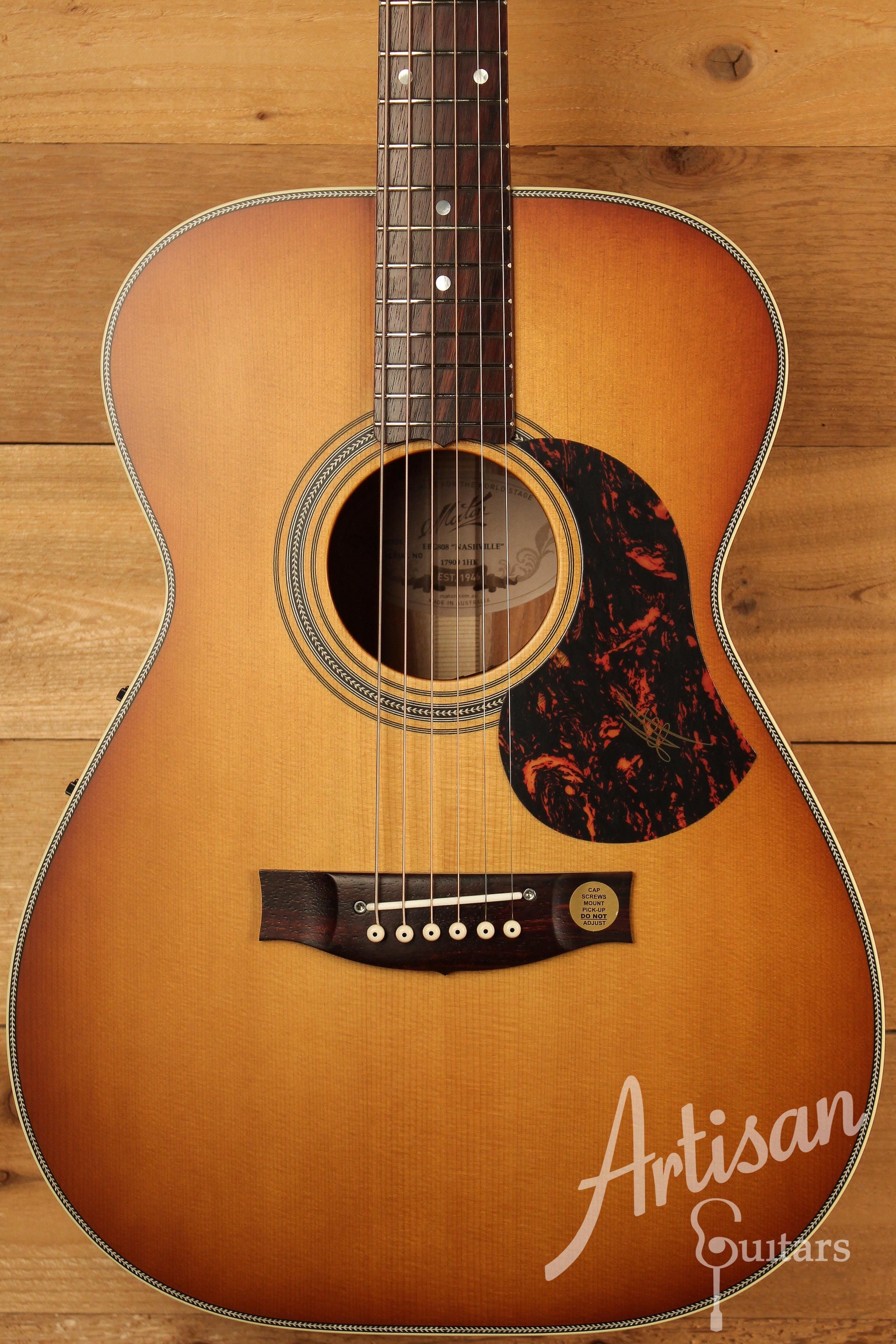 Maton EBG808 Nashville Series Sitka Spruce & Blackwood w/ Vintage Amber Sunburst Finish ID-13007 - Artisan Guitars