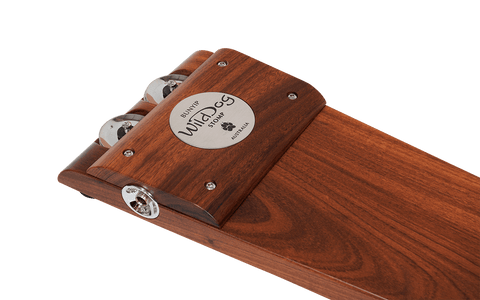 Wild Dog BUNYIP STOMP BOX w/ Solid Figured Australian Timber Body & Tambourine Jingles - Artisan Guitars