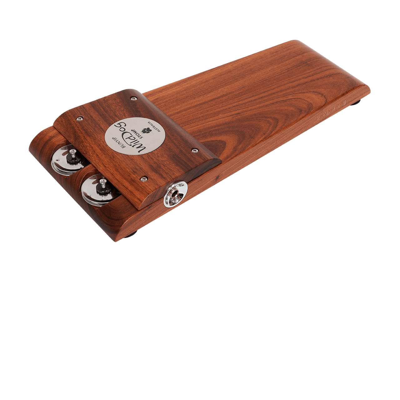 Wild Dog BUNYIP STOMP BOX w/ Solid Figured Australian Timber Body & Tambourine Jingles - Artisan Guitars