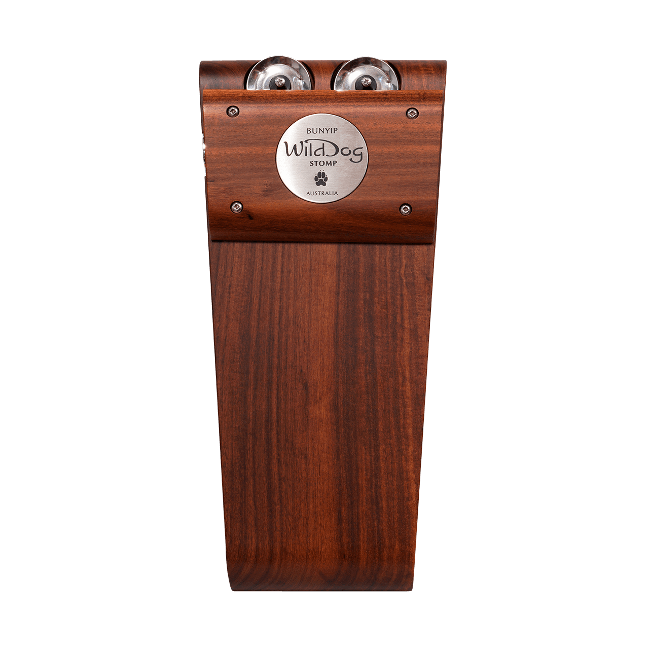 Wild Dog BUNYIP STOMP BOX w/ Solid Figured Australian Timber Body & Tambourine Jingles - Artisan Guitars