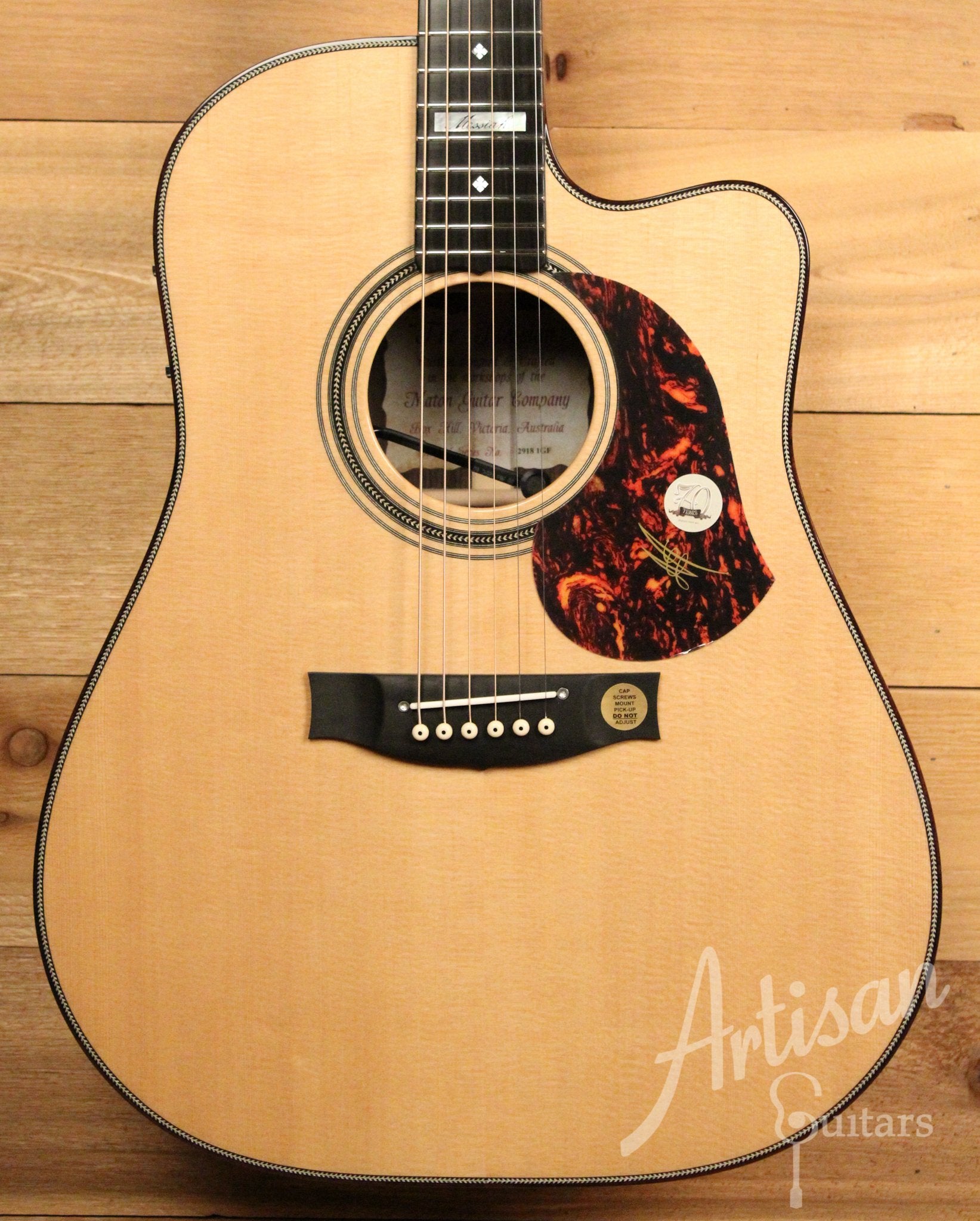 Maton EM100C Messiah Guitar Sitka Spruce and Indian Rosewood ID-11550 - Artisan Guitars
