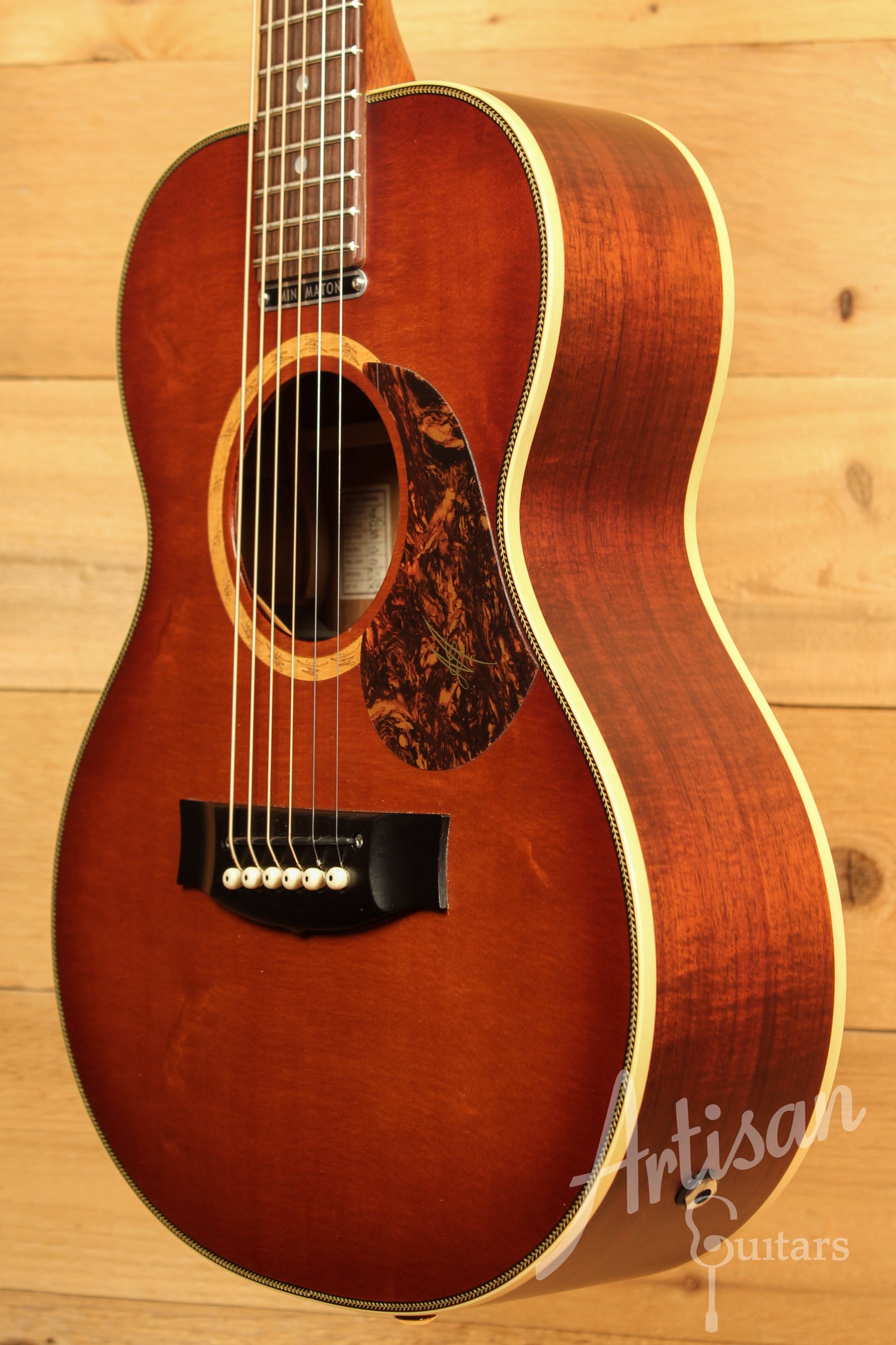 Maton EMD6 Mini Maton Diesel Sitka with Blackwood and Vintage Amber Sunburst Pre-Owned 2012 ID-11728 - Artisan Guitars
