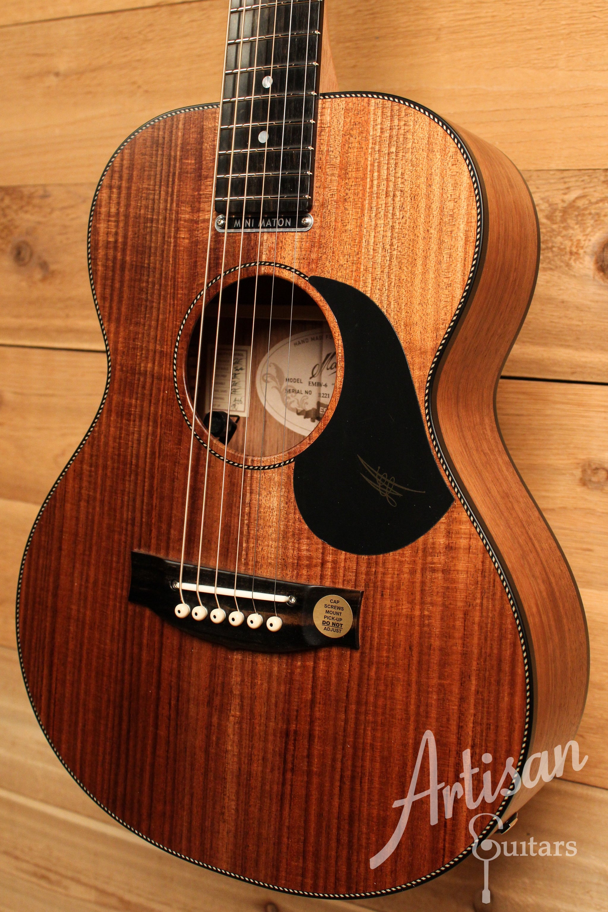 Maton EMBW6 Mini Guitar w/ Blackwood Top, Back & Sides and AP5 Pro Pickup System ID-12304 - Artisan Guitars