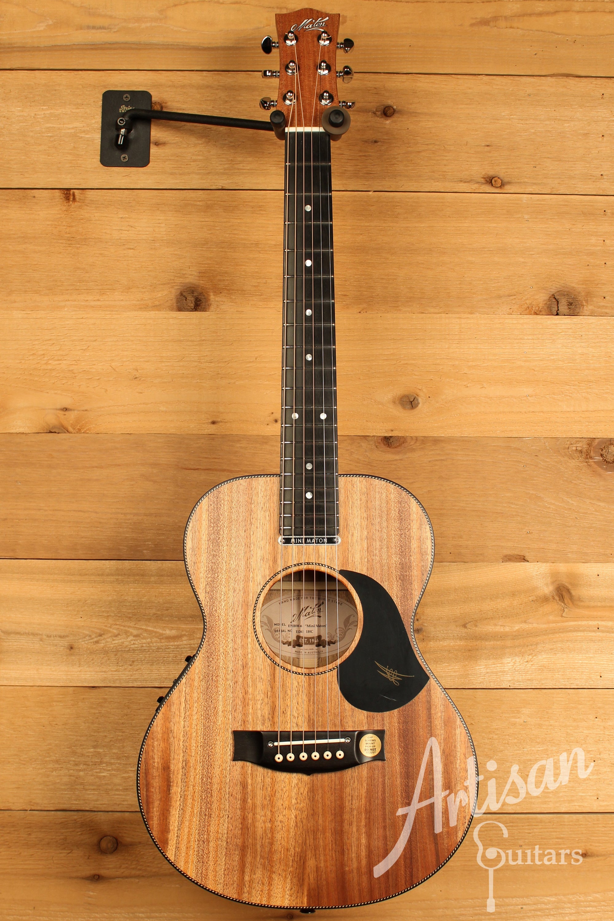 Maton EMBW6 Mini Guitar w/ Blackwood Top, Back & Sides and AP5 Pro Pickup System ID-12305 - Artisan Guitars