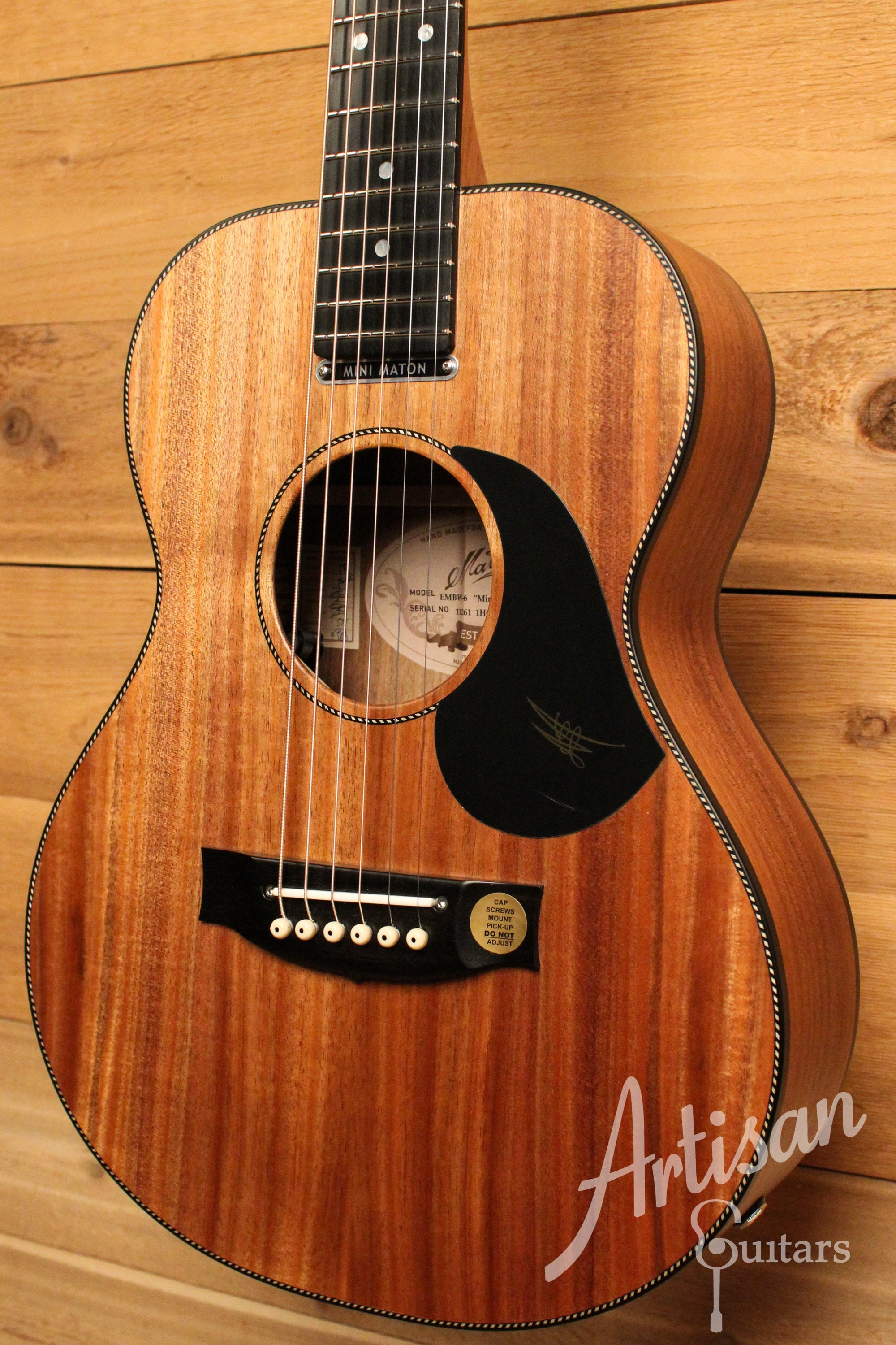Maton EMBW6 Mini Guitar w/ Blackwood Top, Back & Sides and AP5 Pro Pickup System ID-12305 - Artisan Guitars