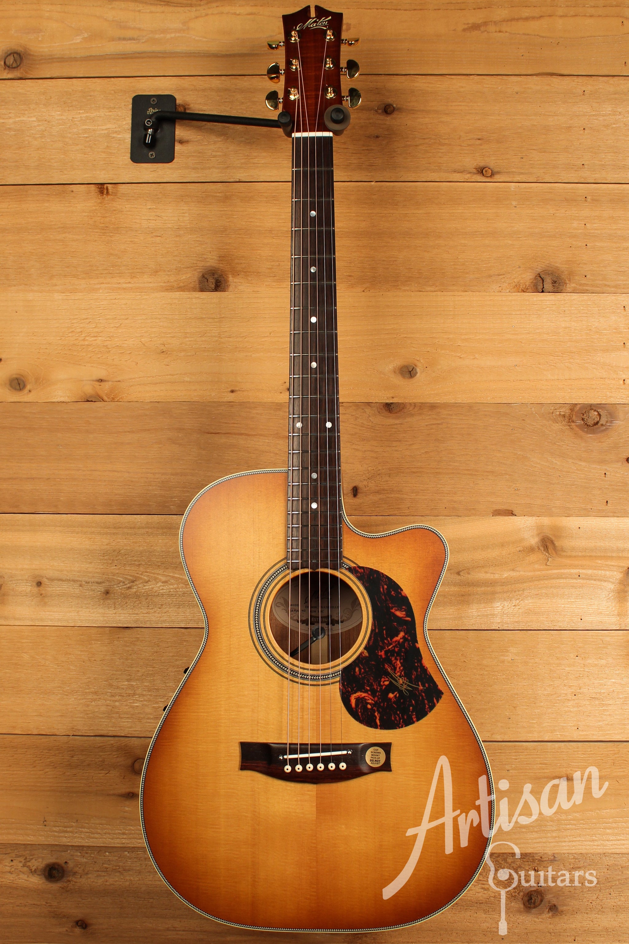 Maton EBG808C Nashville Series Sitka Spruce & Blackwood w/ Vintage Amber Sunburst Finish & Cutaway ID-12383 - Artisan Guitars