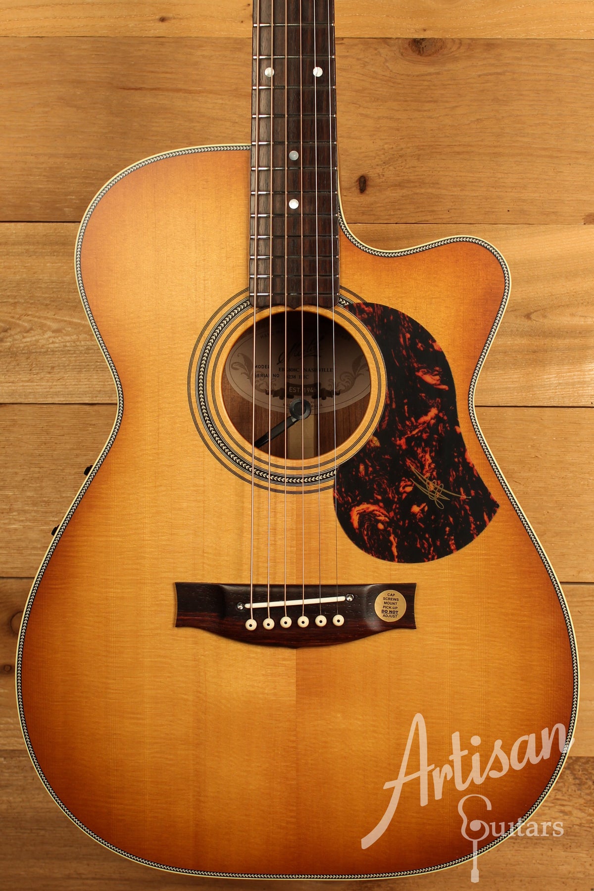 Maton EBG808C Nashville Series Sitka Spruce & Blackwood w/ Vintage Amber Sunburst Finish & Cutaway ID-12383 - Artisan Guitars
