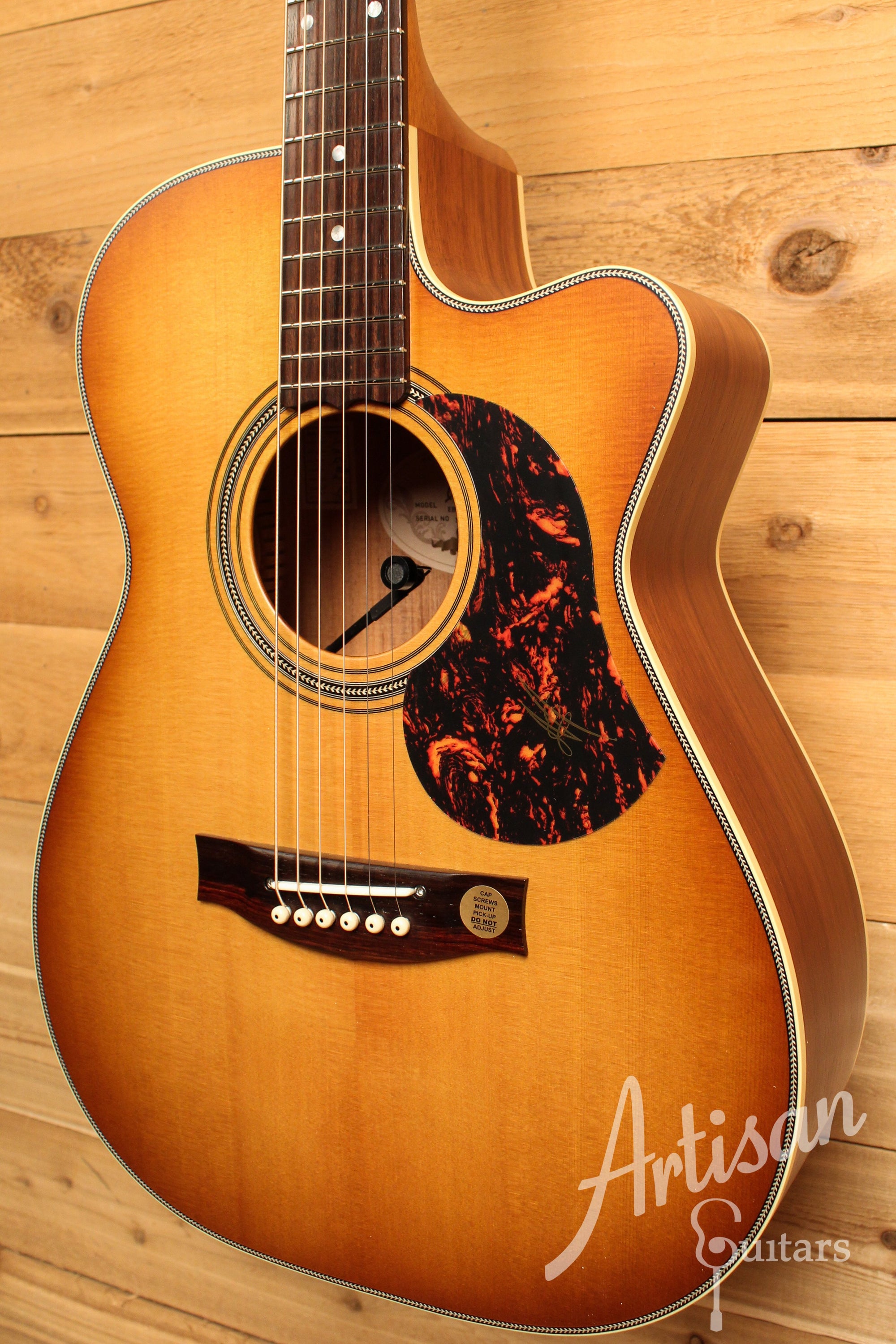 Maton EBG808C Nashville Series Sitka Spruce & Blackwood w/ Vintage Amber Sunburst Finish & Cutaway ID-12383 - Artisan Guitars
