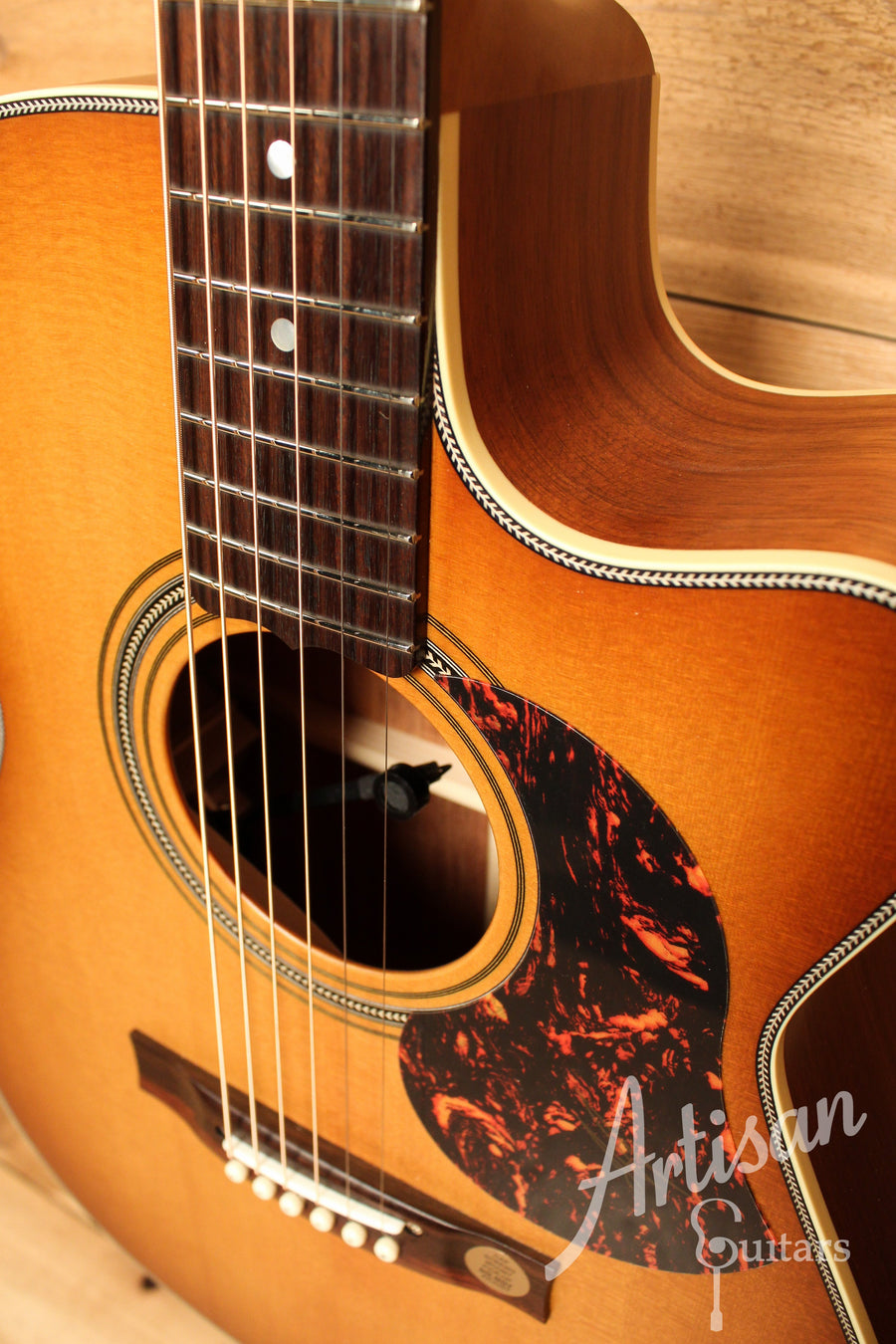 Maton EBG808C Nashville Series Sitka Spruce & Blackwood w/ Vintage Amber Sunburst Finish & Cutaway ID-12383 - Artisan Guitars