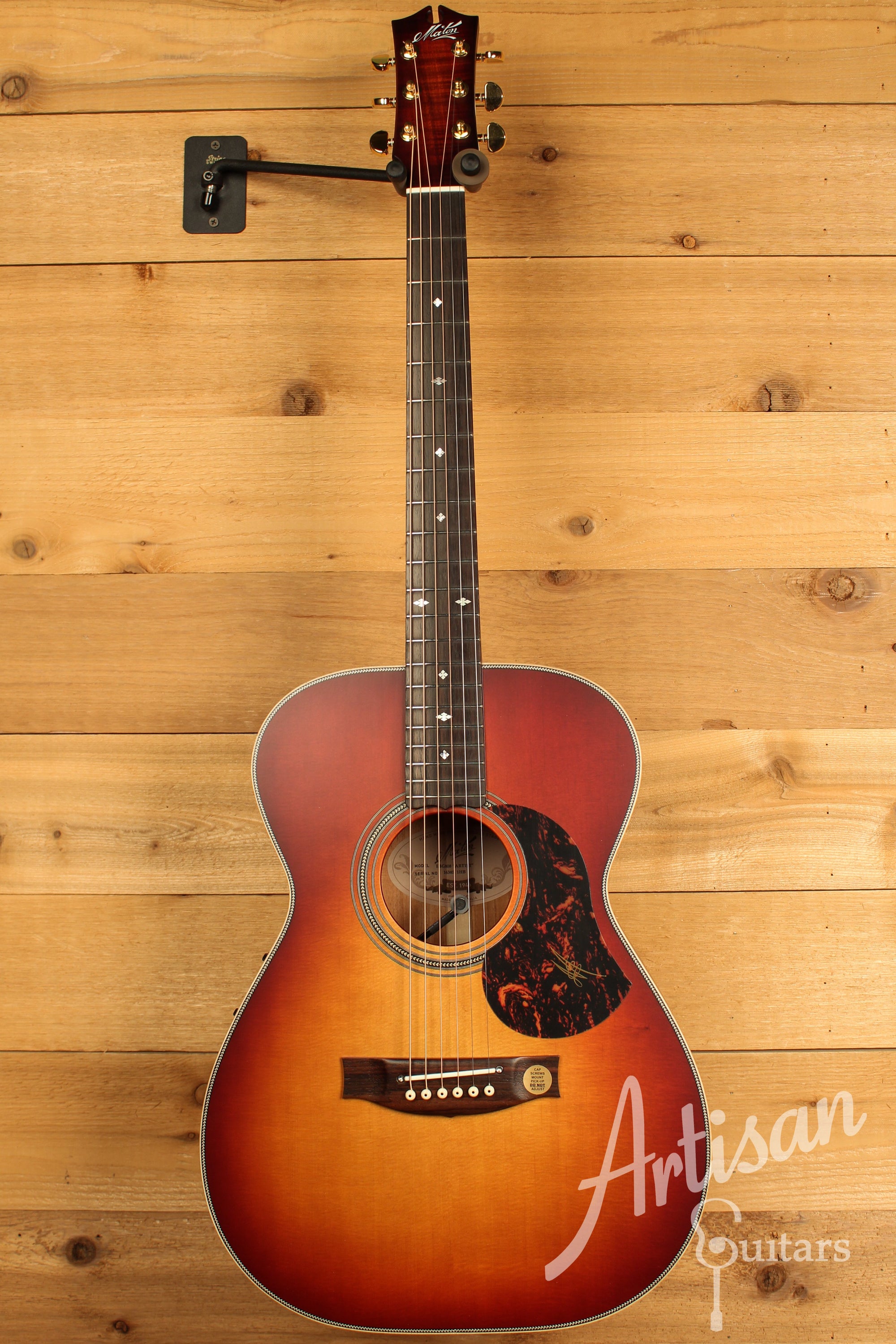 Maton EBG808 Custom Artist Series Sitka Spruce and Blackwood w/ Sunburst Finish ID-12319 - Artisan Guitars
