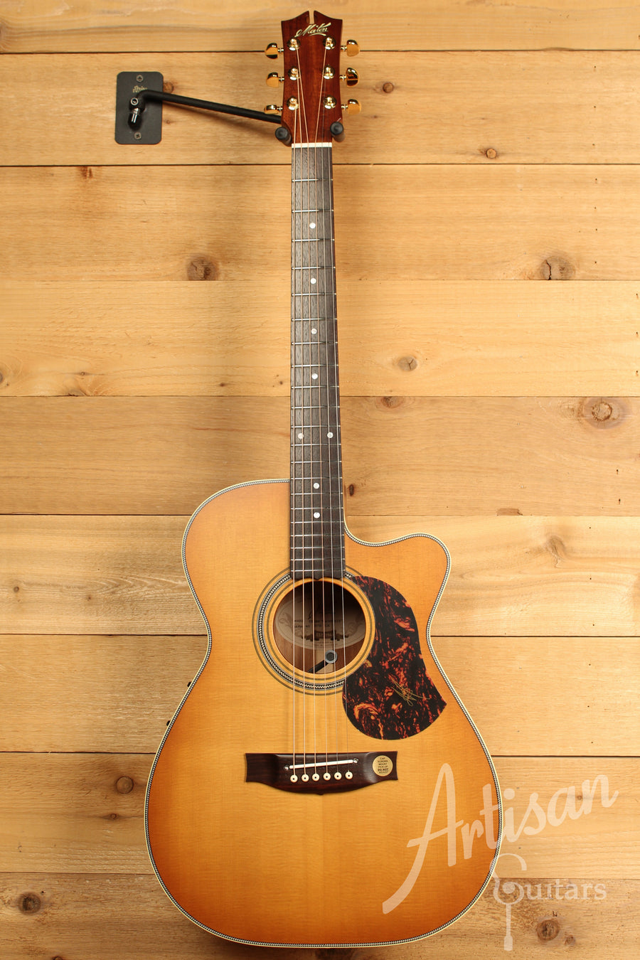 Maton EBG808C Nashville Series Sitka Spruce and Blackwood with Vintage Amber Sunburst Finish and Cutaway ID-11891 - Artisan Guitars