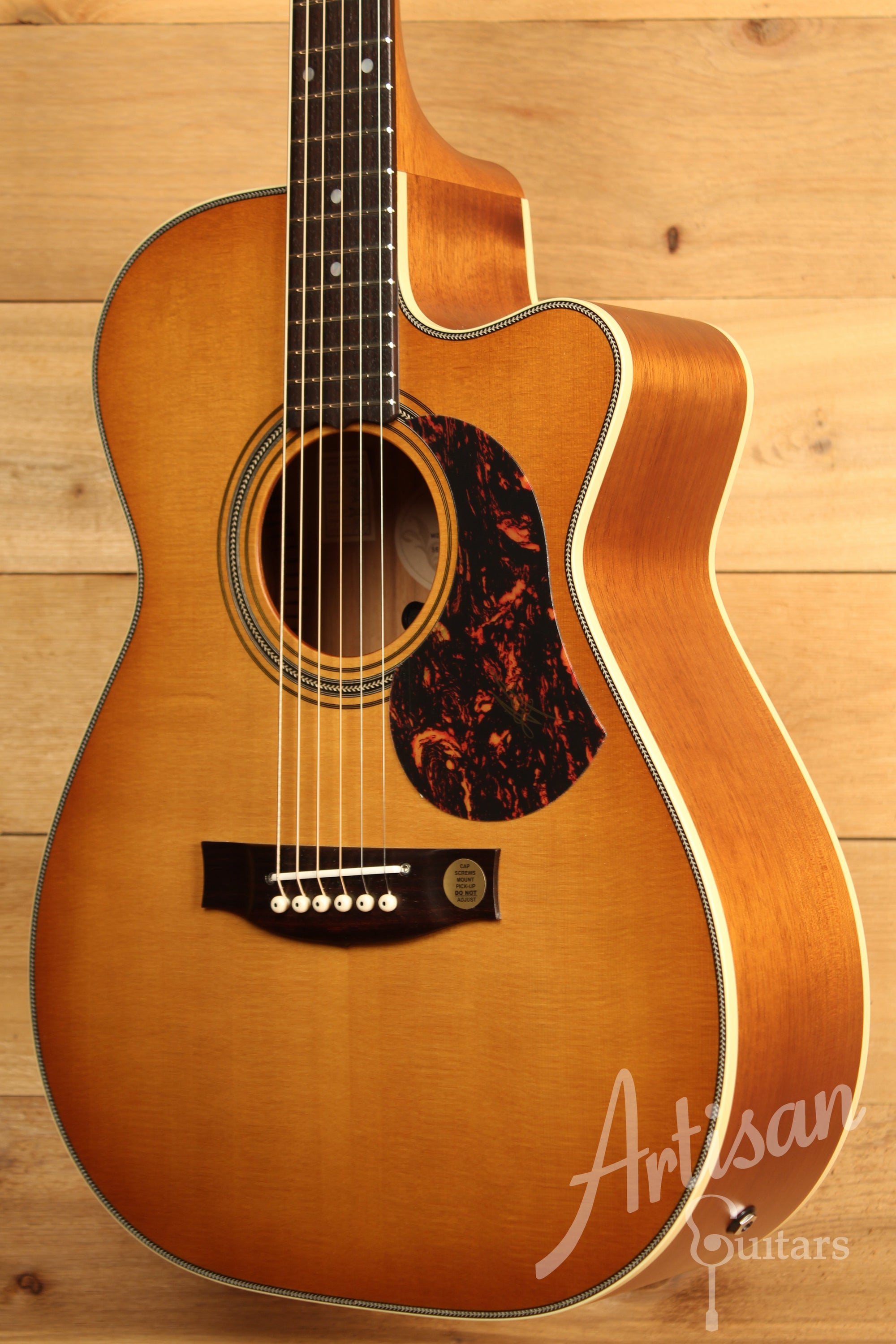 Maton EBG808C Nashville Series Sitka Spruce and Blackwood with Vintage Amber Sunburst Finish and Cutaway ID-11891 - Artisan Guitars
