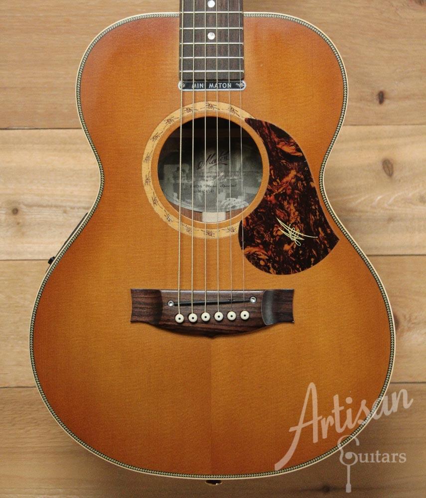 Pre-Owned 2014  Maton EMD6 Mini Maton Diesel Sitka with Blackwood and Vintage Amber Sunburst ID-8058 - Artisan Guitars