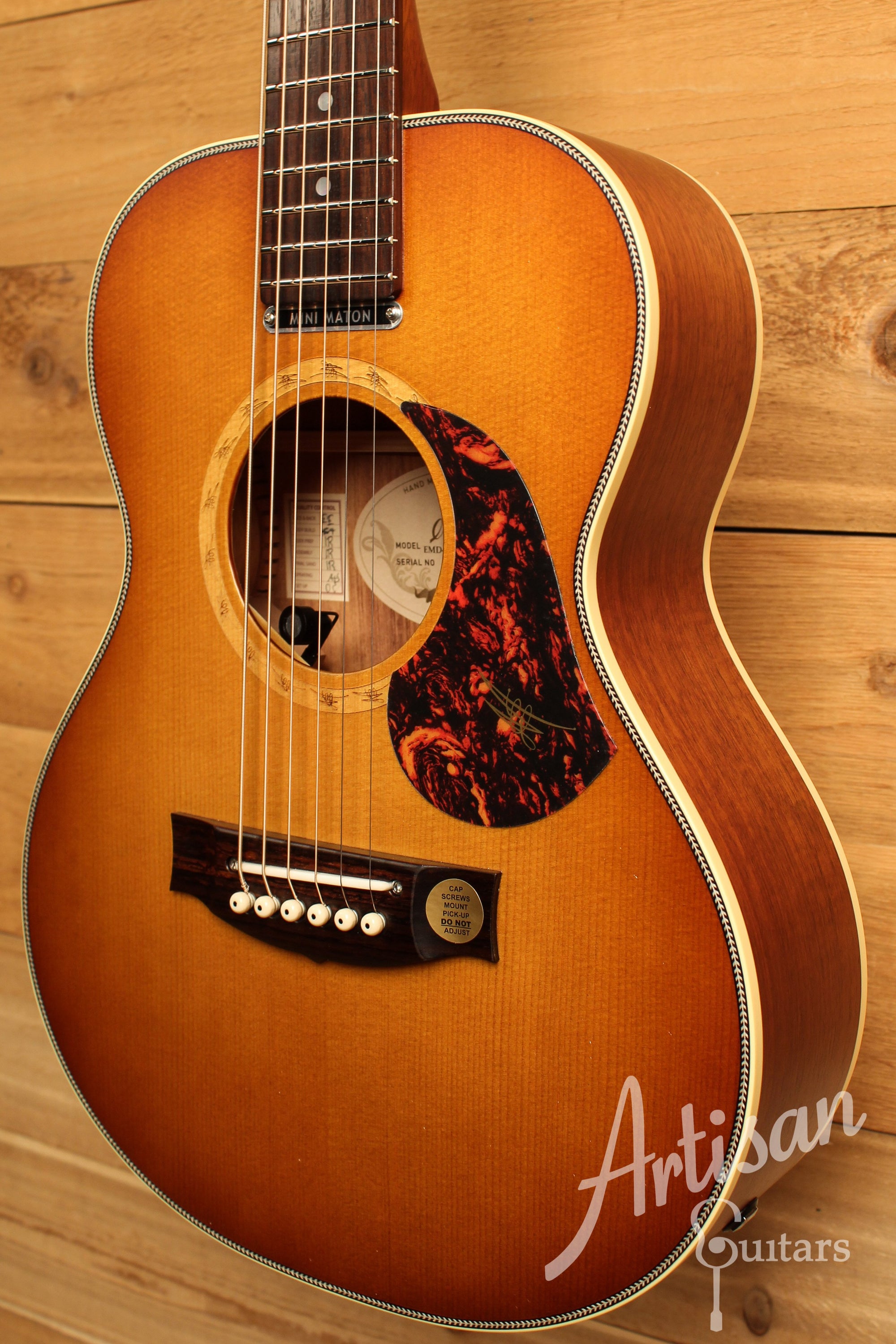 Maton EMD6 Mini Maton Diesel Sitka with Blackwood and Vintage Amber Sunburst  ID-12623 - Artisan Guitars