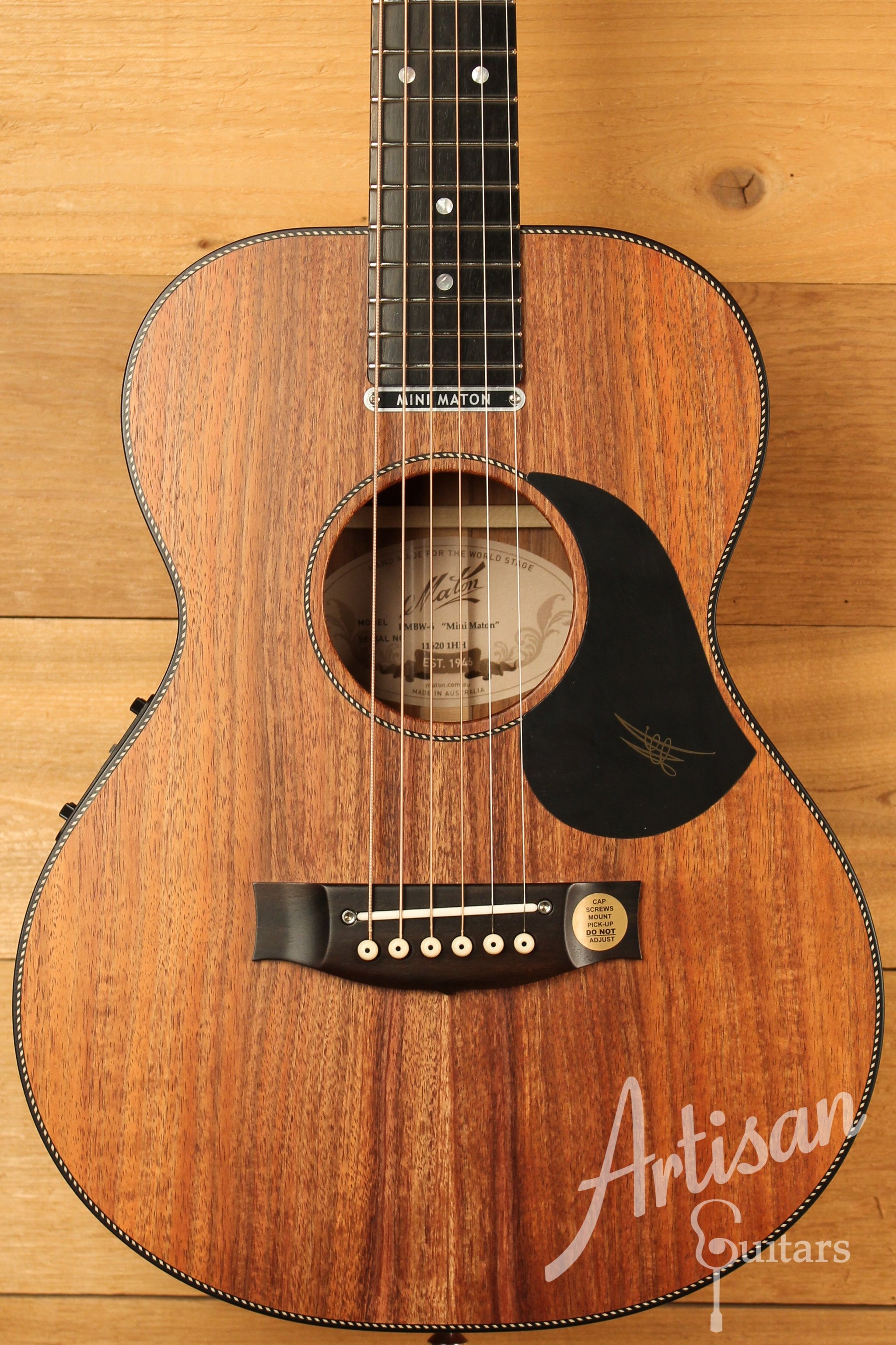 Maton EMBW6 Mini Guitar w/ Blackwood Top, Back & Sides and AP5 Pro Pickup System ID-12652 - Artisan Guitars