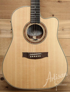 Maton WA May Custom Shop Dreadnought Cutaway with Sitka Spruce and Fiddleback Blackwood ID-9894 - Artisan Guitars
