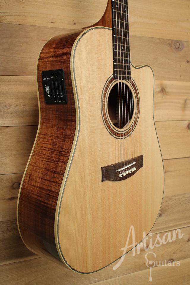 Maton WA May Custom Shop Dreadnought Cutaway with Sitka Spruce and Fiddleback Blackwood ID-9894 - Artisan Guitars