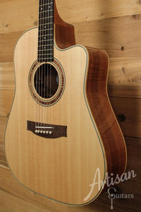 Maton WA May Custom Shop Dreadnought Cutaway with Sitka Spruce and Fiddleback Blackwood ID-9894 - Artisan Guitars
