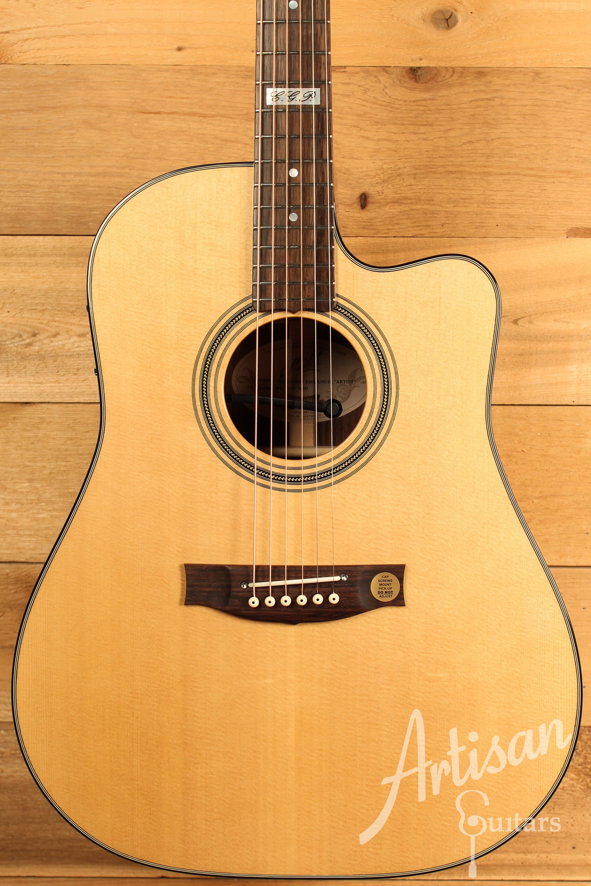 Maton TE 1 Tommy Emmanuel Artist Sitka Spruce and Indian Rosewood w/ AP5 Pro Pickup ID-12427 - Artisan Guitars