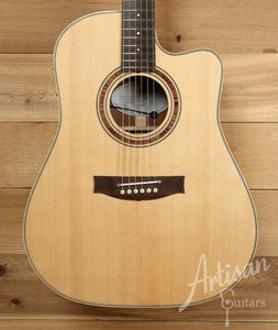 Maton WA May Custom Shop Dreadnought Guitar Cutaway with Sitka Spruce and Fiddleback Blackwood ID-9957 - Artisan Guitars
