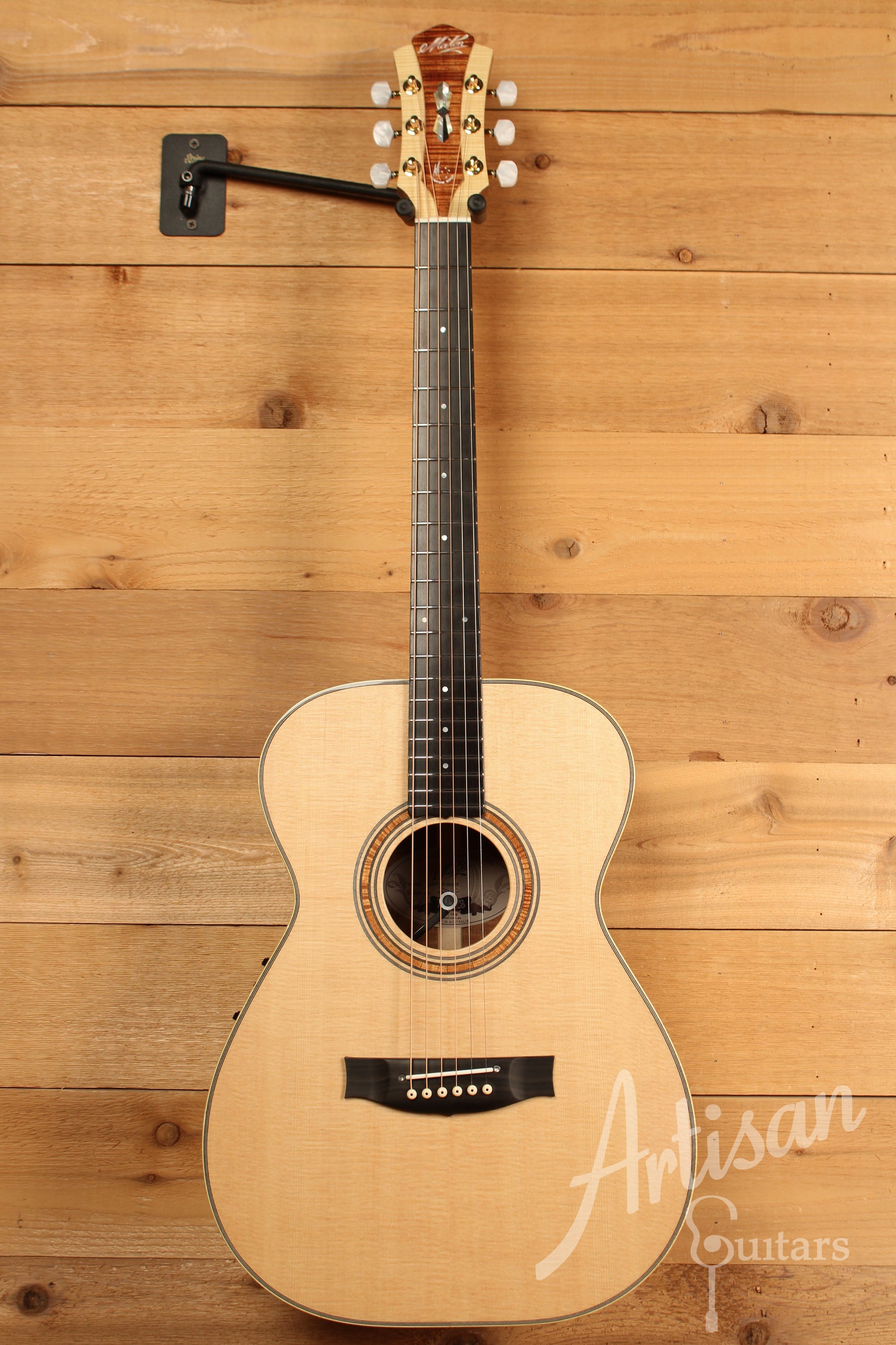 Maton WA May Custom Shop 808 Guitar with Sitka Spruce and Fiddleback Blackwood ID-11446 - Artisan Guitars