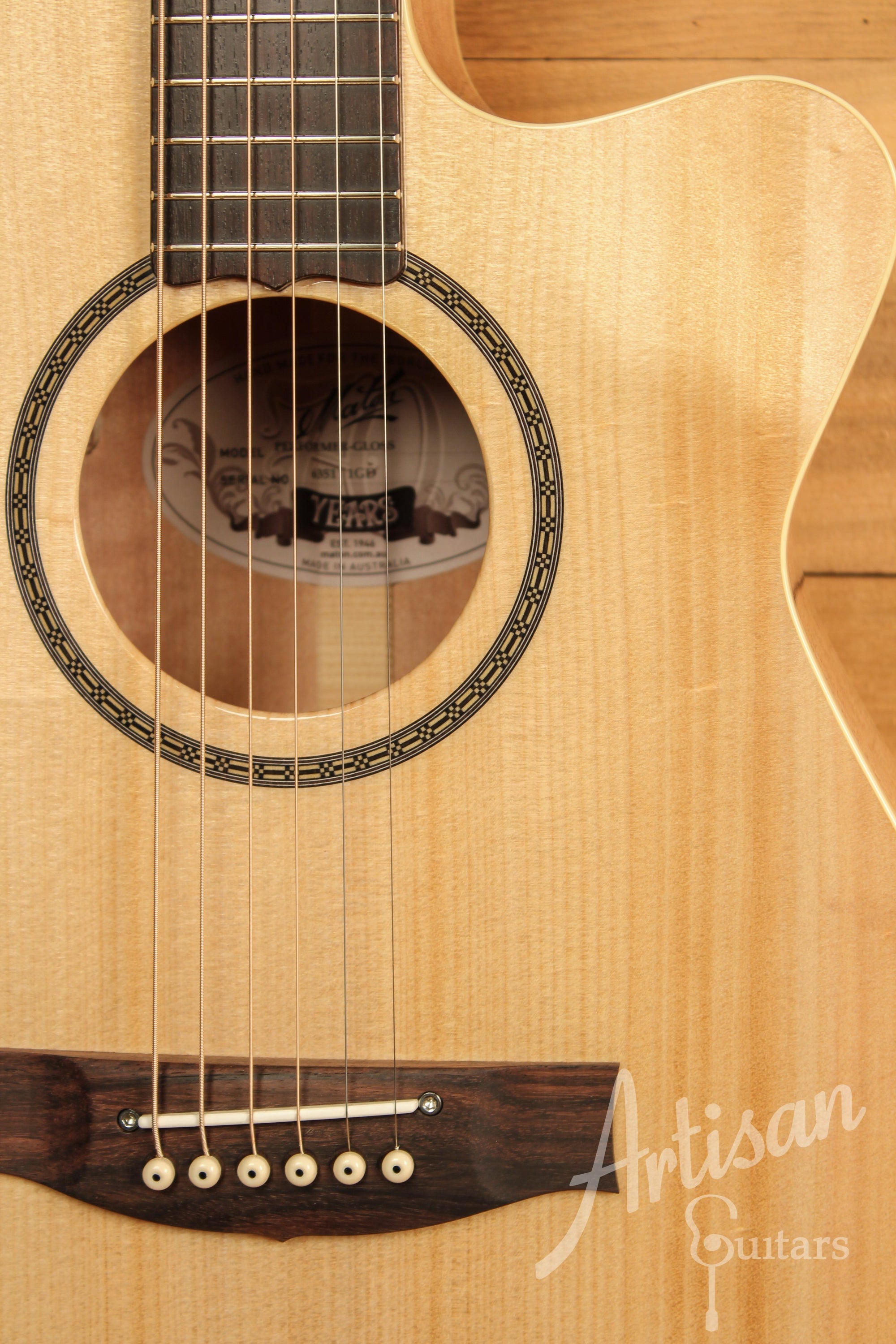 Maton Custom EBG808CL Performer Series Bunya and Queensland Maple Gloss Finish with Cutaway ID-11477 - Artisan Guitars