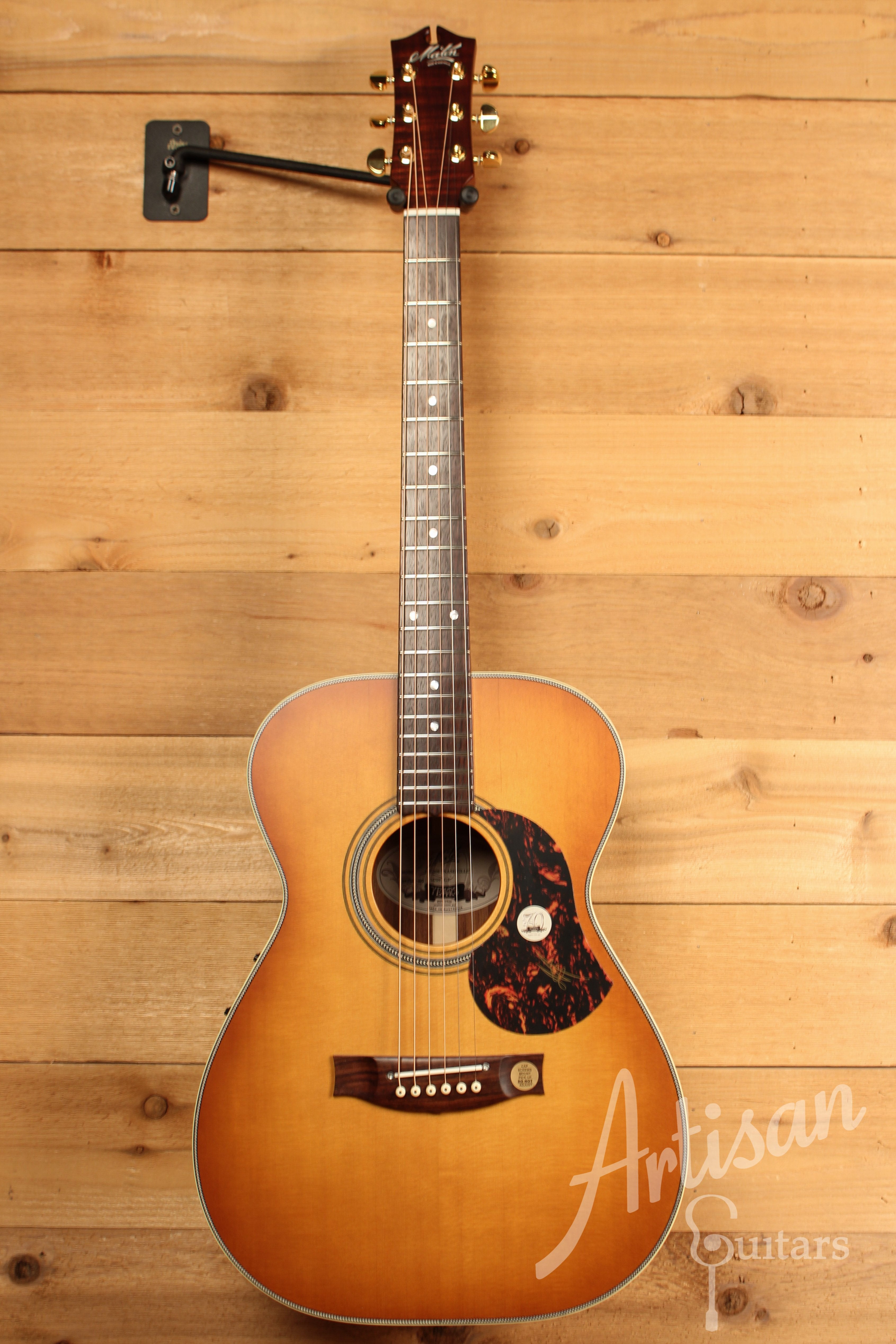 Maton EBG808 Nashville Series Sitka Spruce and Blackwood with Vintage Amber Sunburst Finish ID-11475 - Artisan Guitars