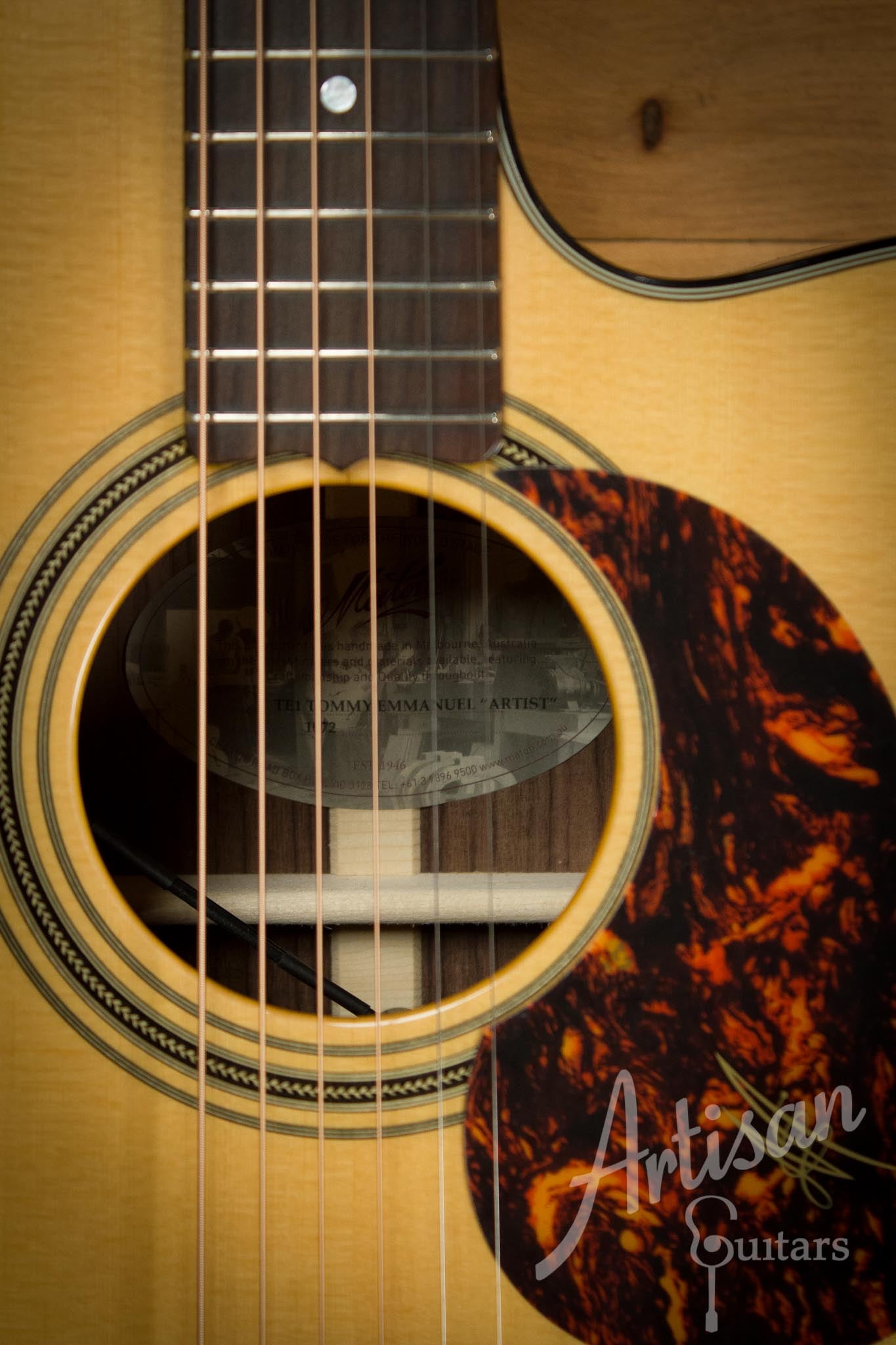 Maton TE1 Guitar Tommy Emmanuel Artist Sitka Spruce and Indian Rosewood AP5 Pro ID-10118 - Artisan Guitars