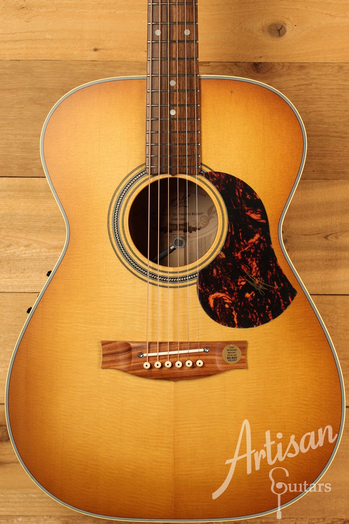 Maton EBG808 Queensland Maple Burst Custom Sitka Spruce & Queensland Maple  ID-12738 - Artisan Guitars