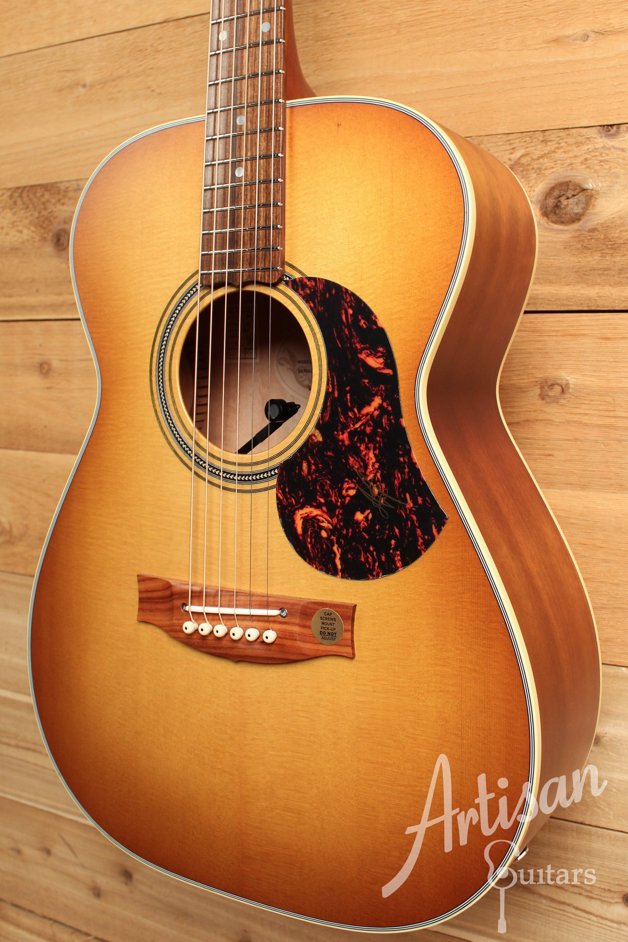 Maton EBG808 Queensland Maple Burst Custom Sitka Spruce & Queensland Maple  ID-12738 - Artisan Guitars