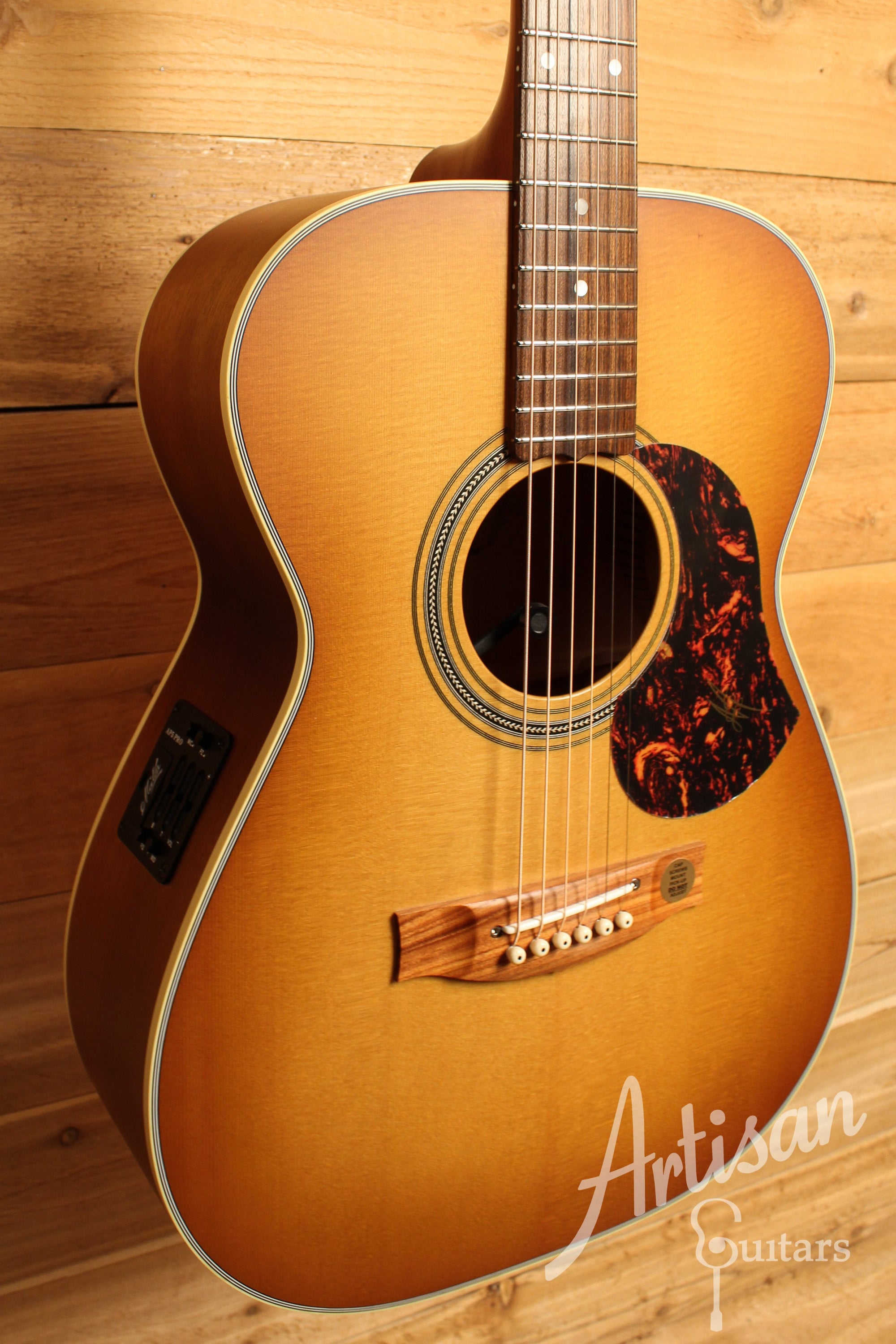Maton EBG808 Queensland Maple Burst Custom Sitka Spruce & Queensland Maple  ID-12738 - Artisan Guitars