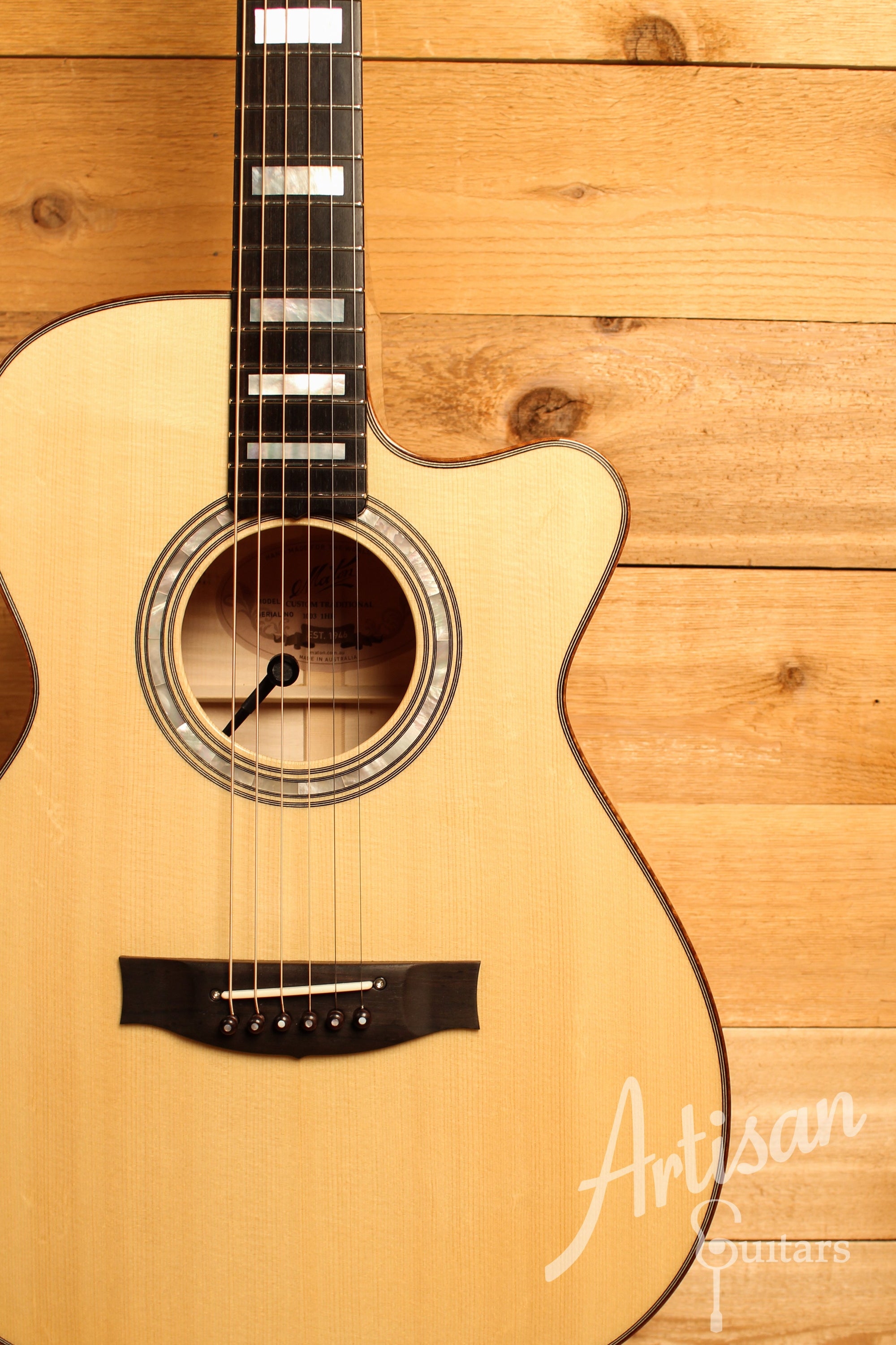 Maton Custom Shop Traditional w/ Flamed Rock Maple  ID-12206 - Artisan Guitars