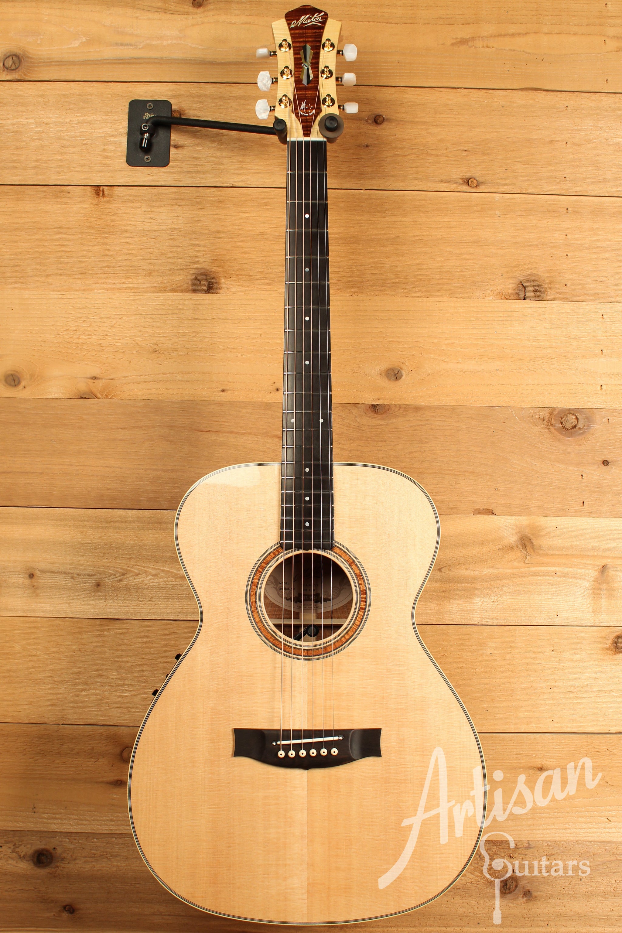 Maton WA May Custom Shop 808 Guitar w/ Sitka Spruce and Fiddleback Blackwood  ID-12209 - Artisan Guitars