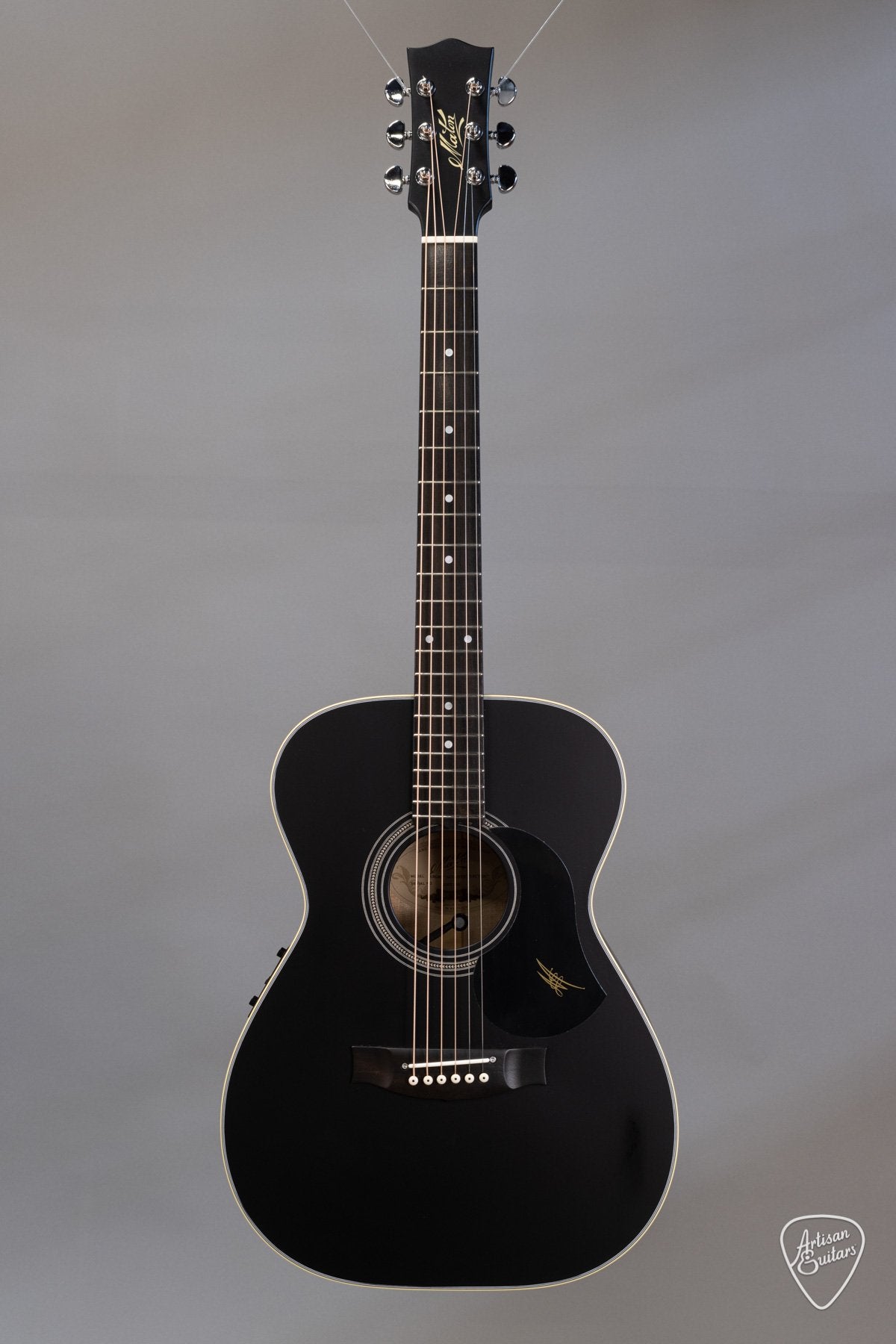 Maton Guitars EBG808 - Custom Jet Black Satin Nitro Finish - 15078 - Artisan Guitars
